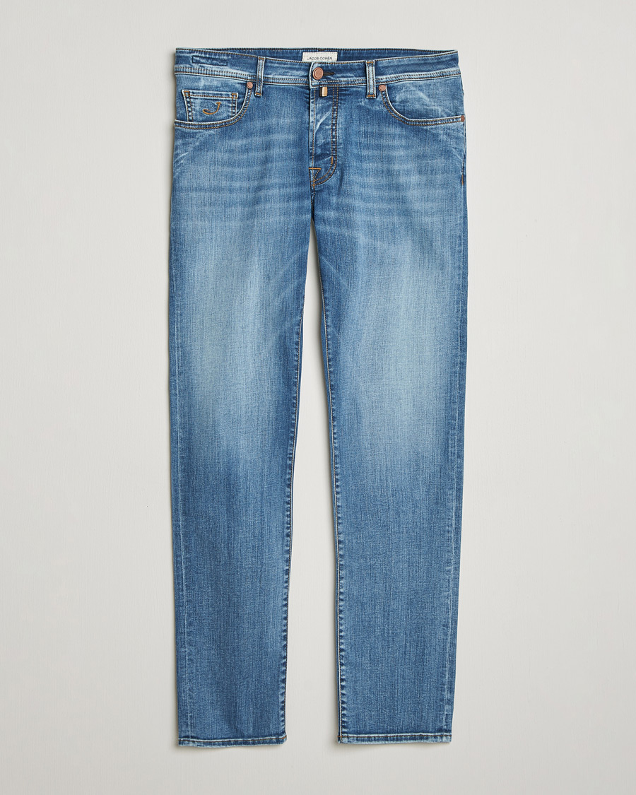 Uomini | Jeans | Jacob Cohën | Bard Slim Fit Stretch Jeans Light Blue