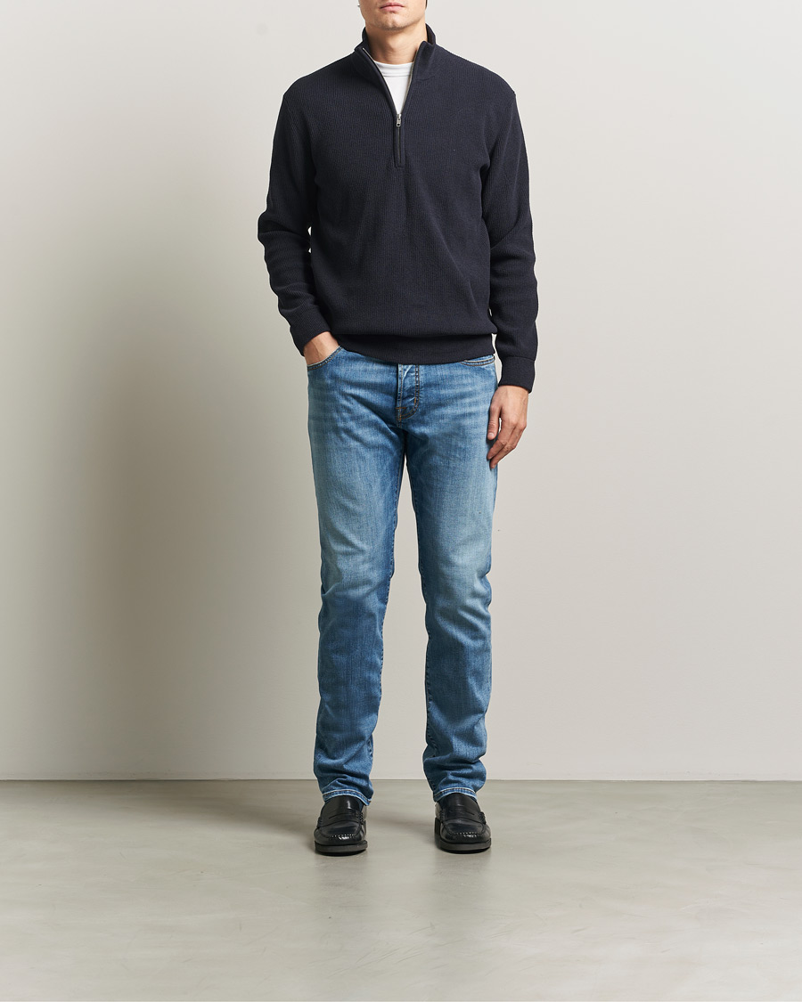 Uomini | Jeans | Jacob Cohën | Bard Slim Fit Stretch Jeans Light Blue
