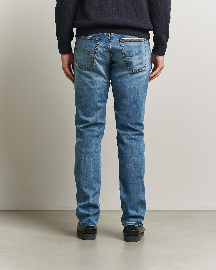 Uomini | Jeans | Jacob Cohën | Bard Slim Fit Stretch Jeans Light Blue