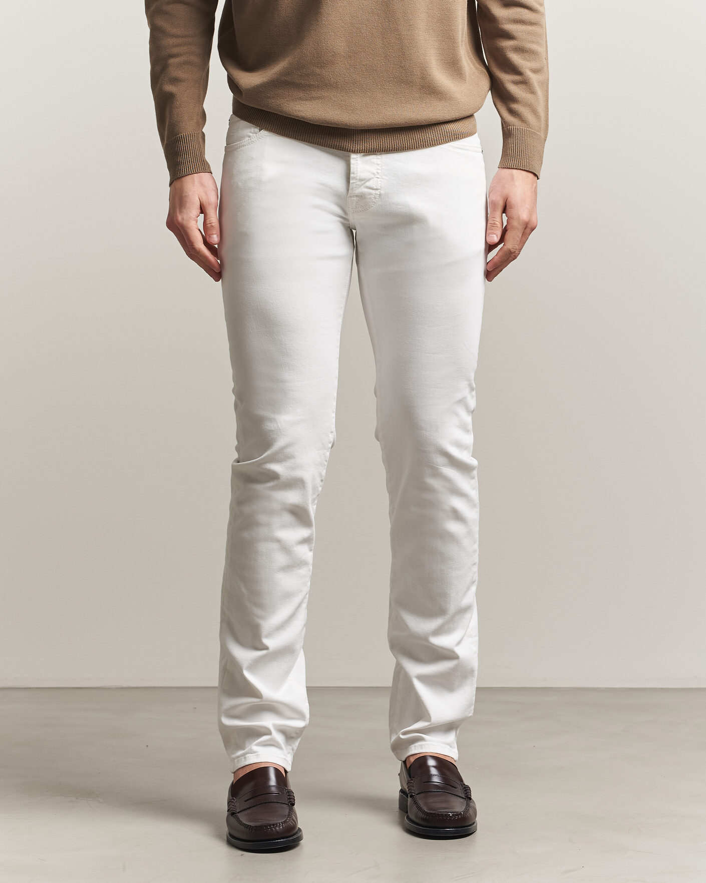 Uomini | Jeans | Jacob Cohën | Bard Slim Fit Bull Stretch Jeans White