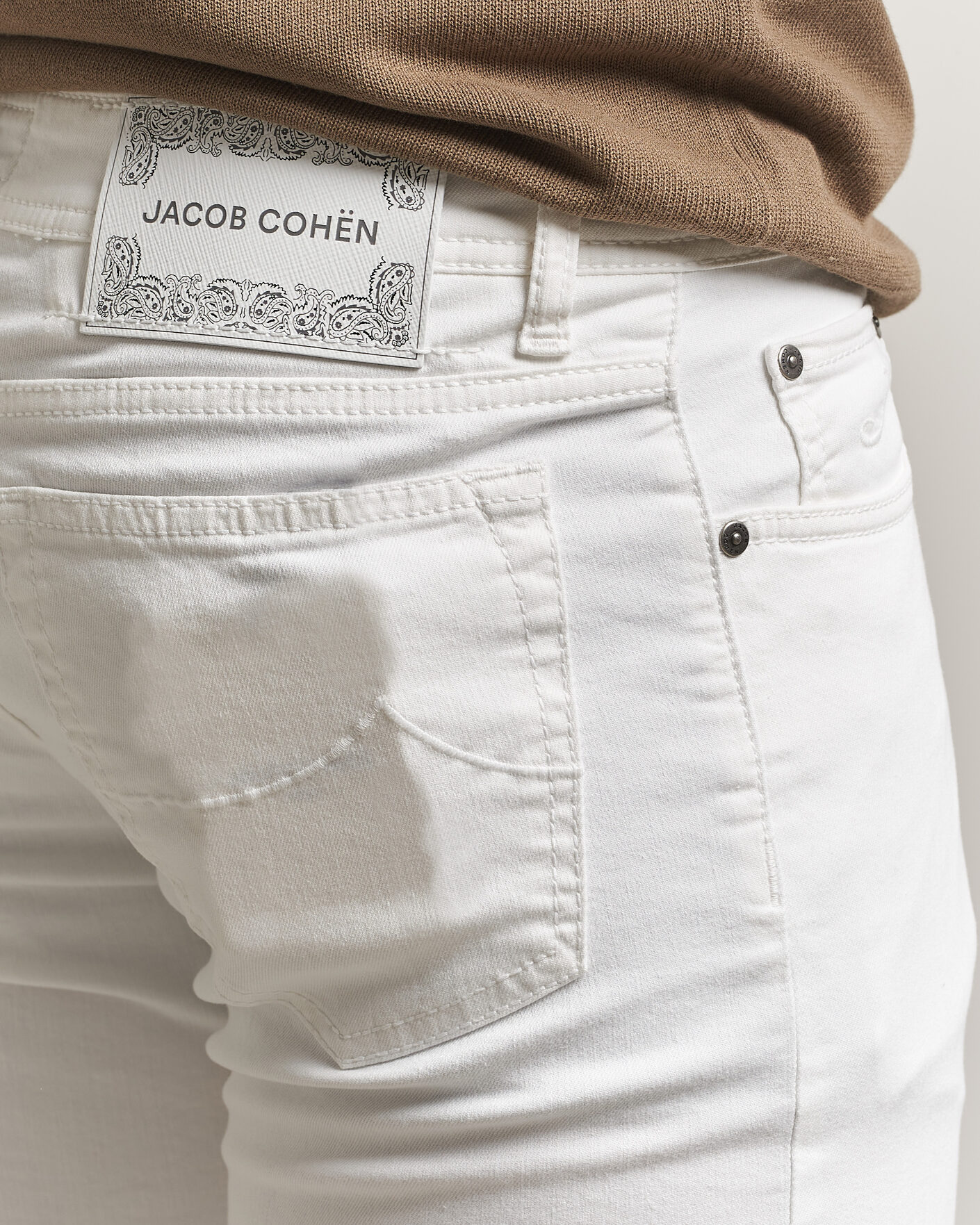 Uomini | Jeans | Jacob Cohën | Bard Slim Fit Bull Stretch Jeans White