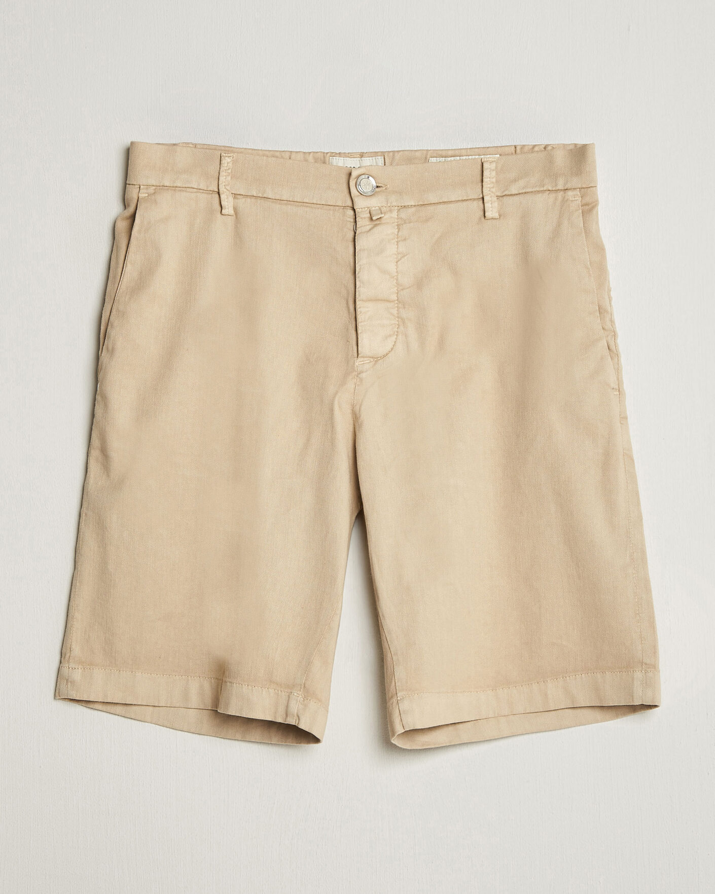 Uomini | Pantaloncini | Jacob Cohën | George Stretch Linen Shorts Beige