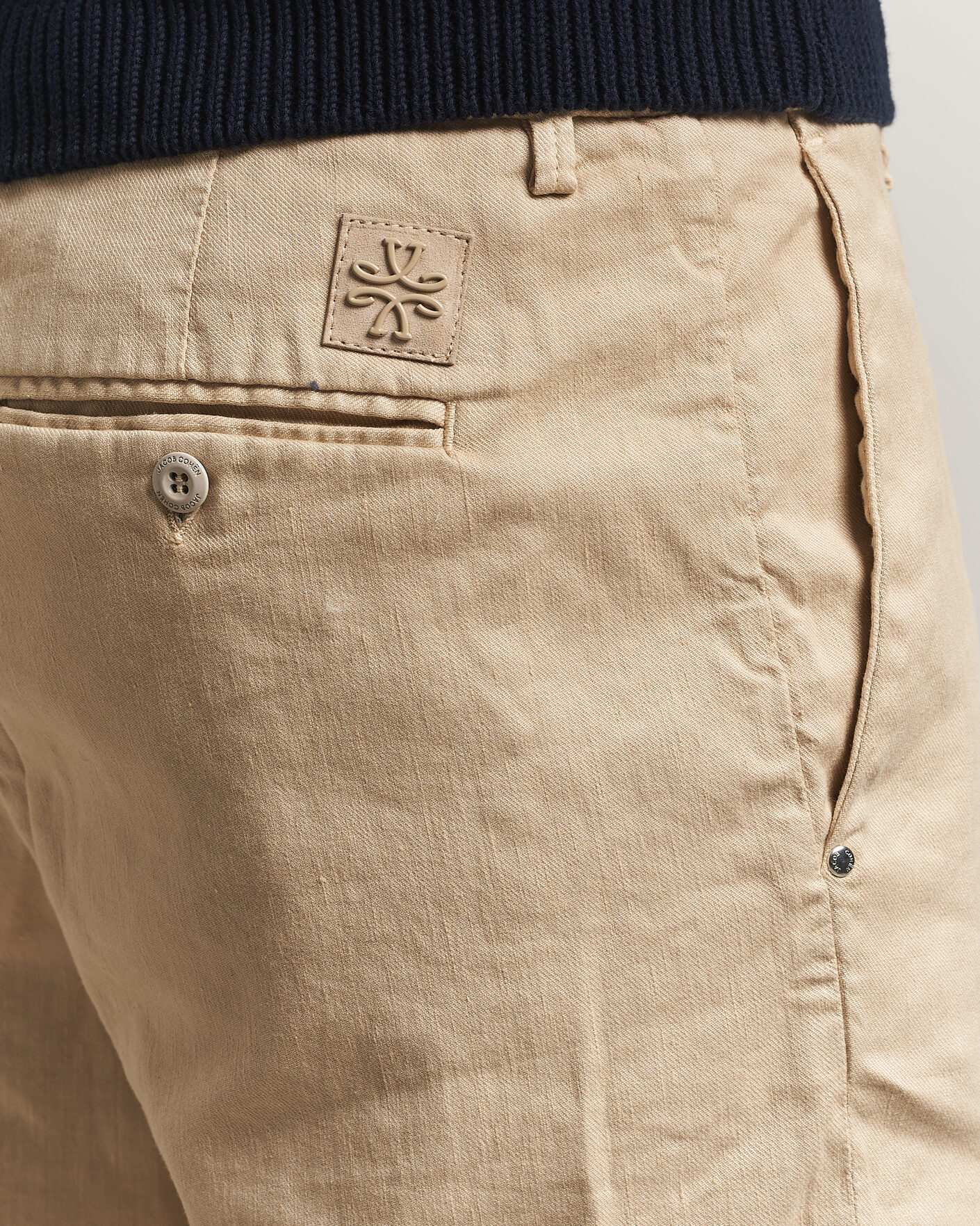 Uomini | Pantaloncini | Jacob Cohën | George Stretch Linen Shorts Beige