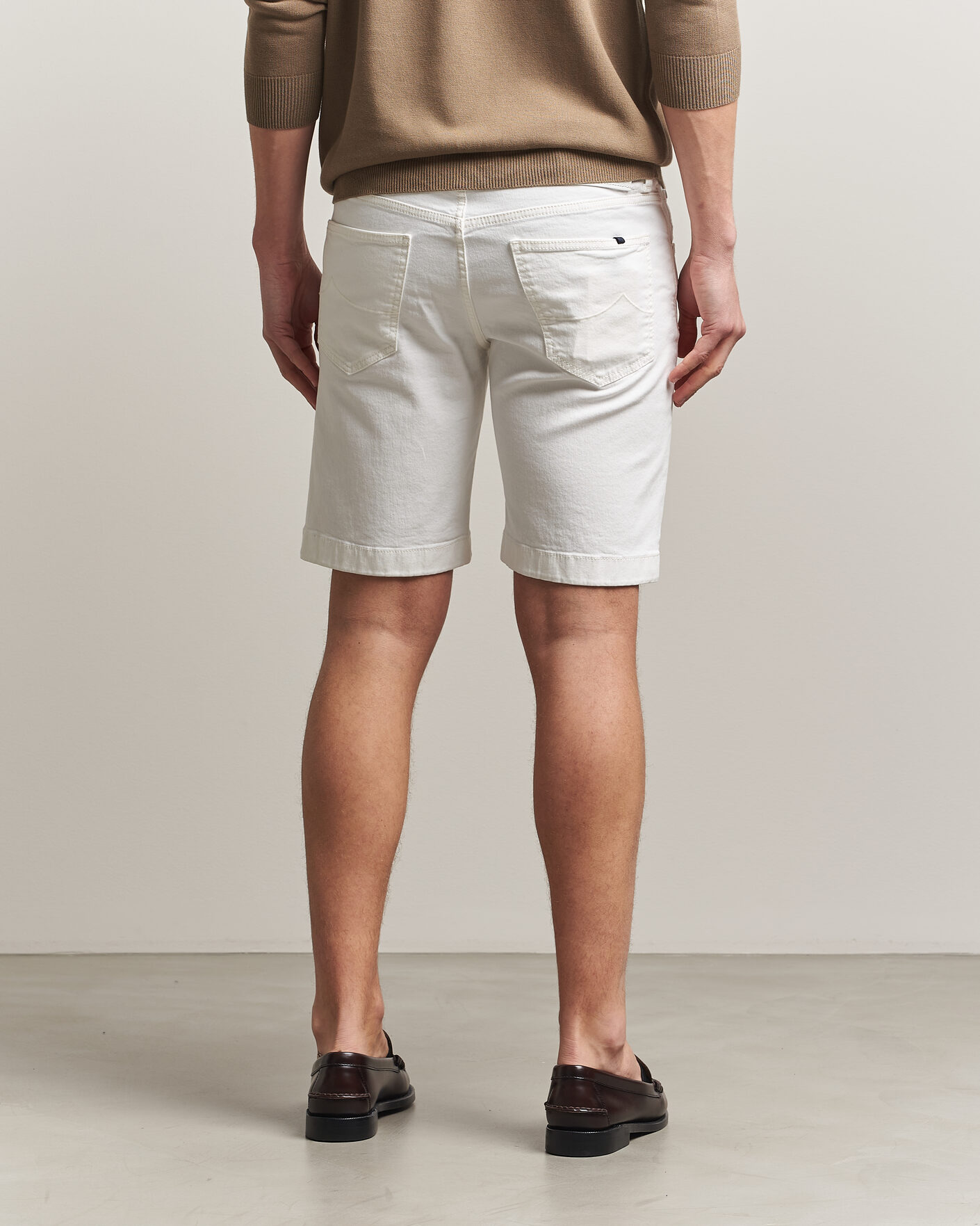 Uomini | Pantaloncini | Jacob Cohën | Nicolas Bull Stretch Denim Shorts White