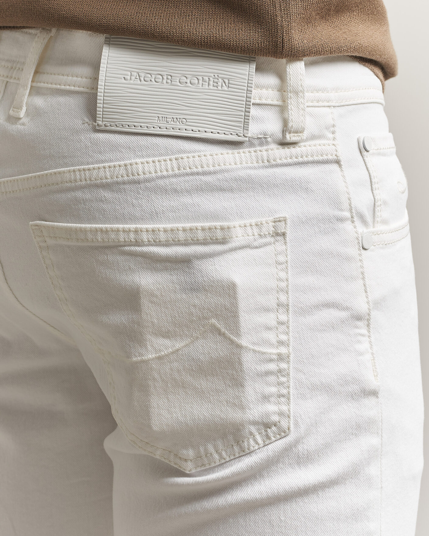 Uomini | Pantaloncini | Jacob Cohën | Nicolas Bull Stretch Denim Shorts White