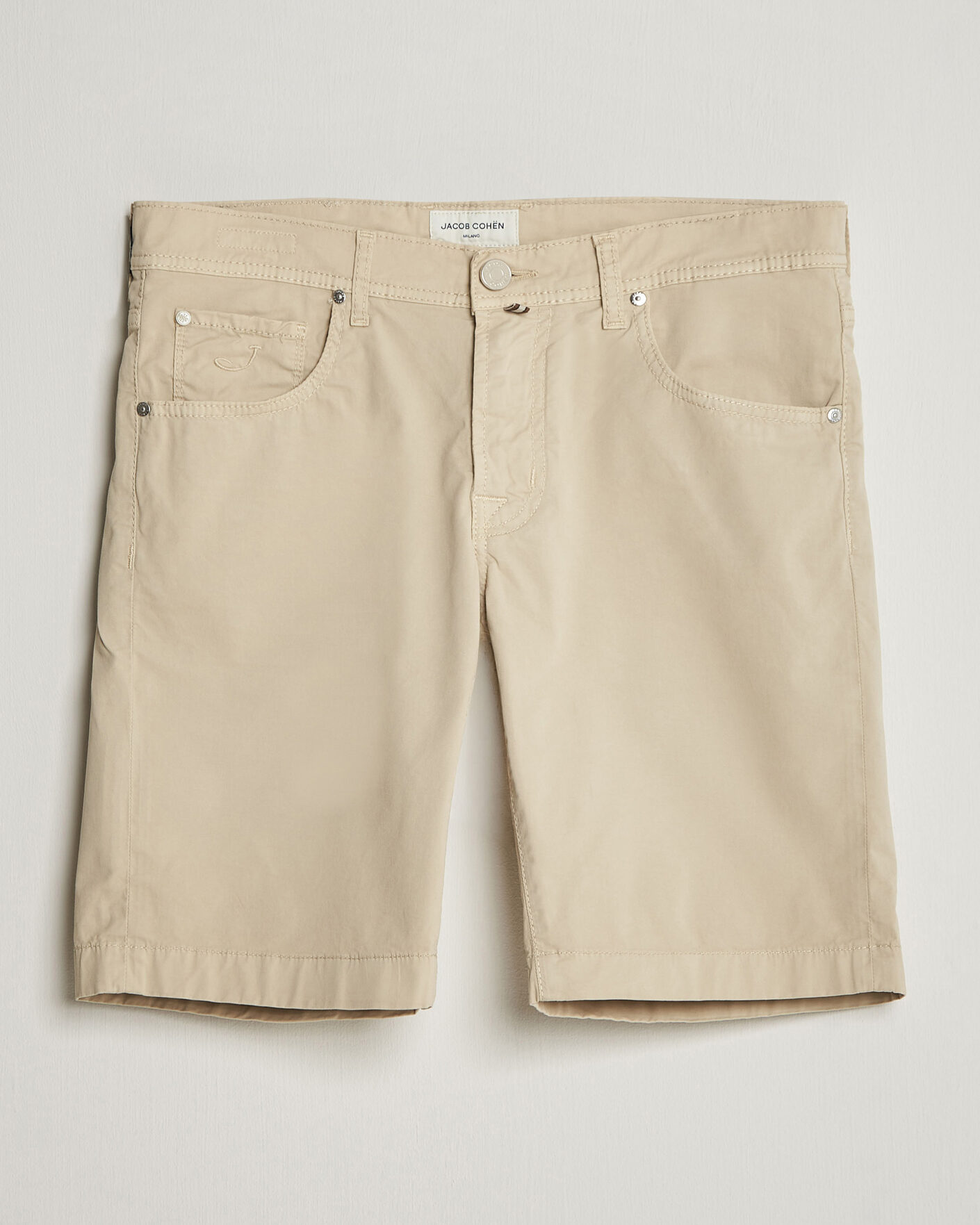 Uomini | Pantaloncini | Jacob Cohën | Nicolas Cotton Gabardine Shorts Beige