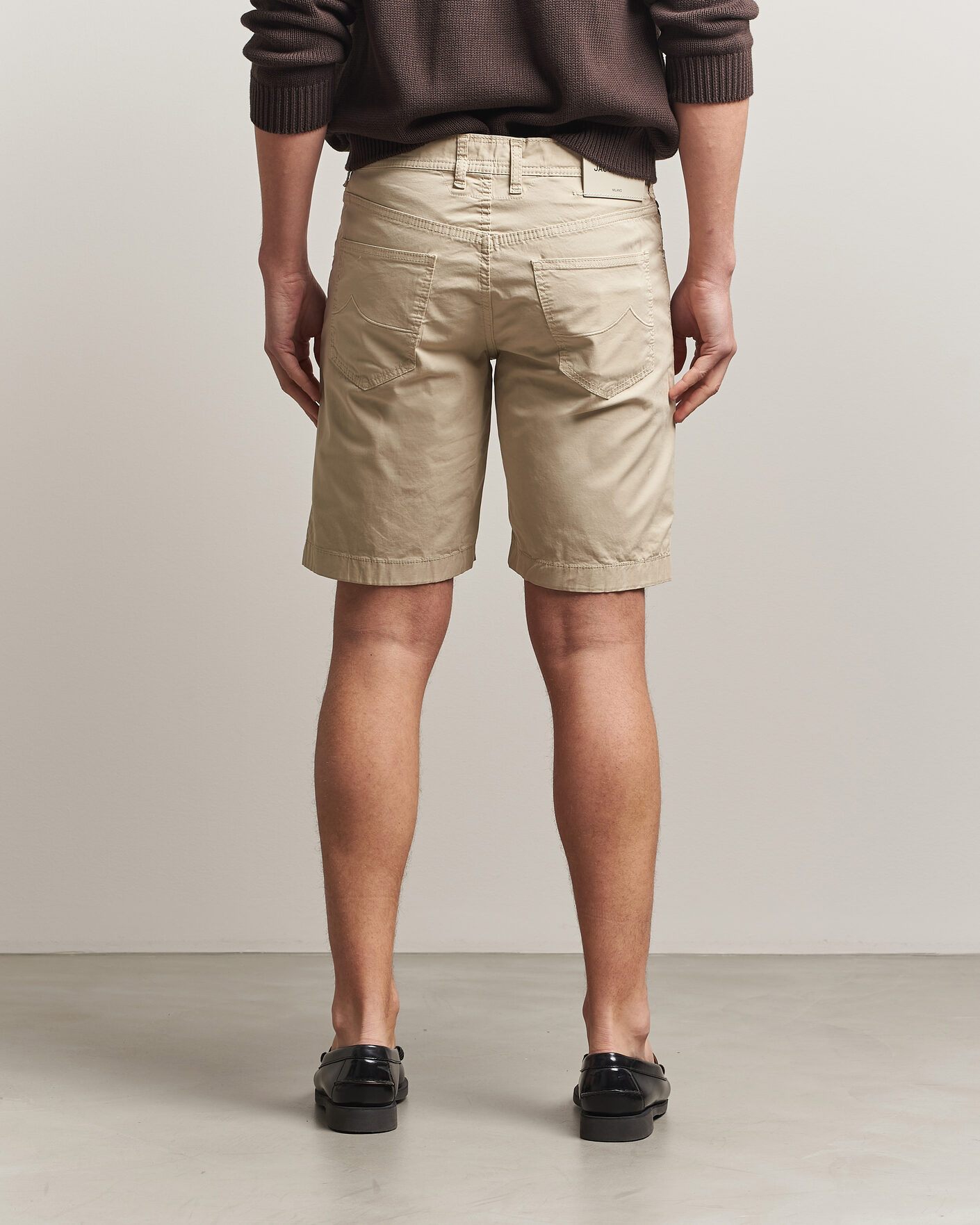 Uomini | Pantaloncini | Jacob Cohën | Nicolas Cotton Gabardine Shorts Beige
