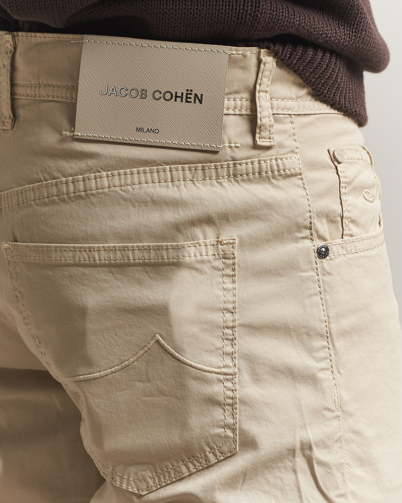 Uomini | Pantaloncini | Jacob Cohën | Nicolas Cotton Gabardine Shorts Beige