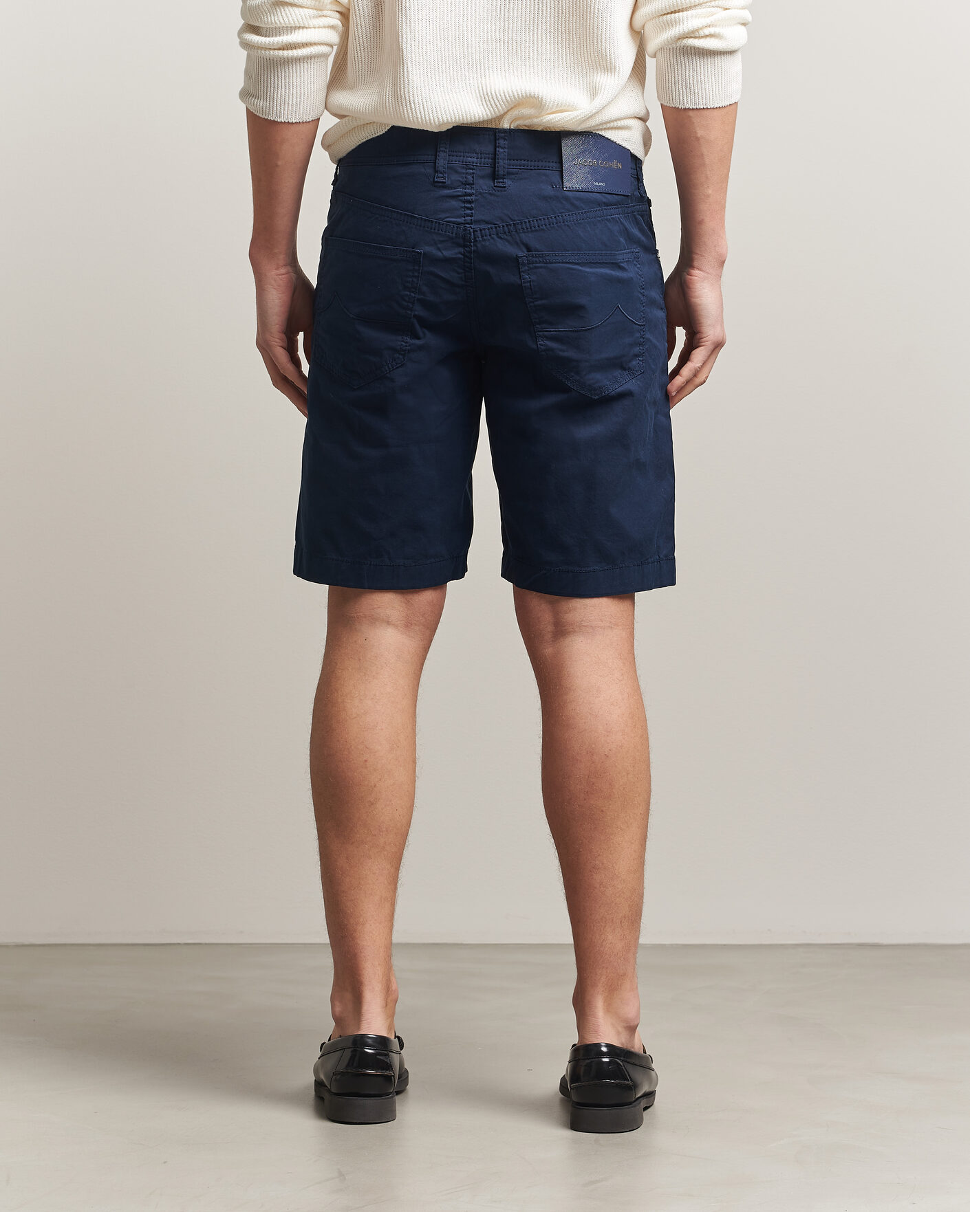 Uomini | Pantaloncini | Jacob Cohën | Nicolas Cotton Gabardine Shorts Navy