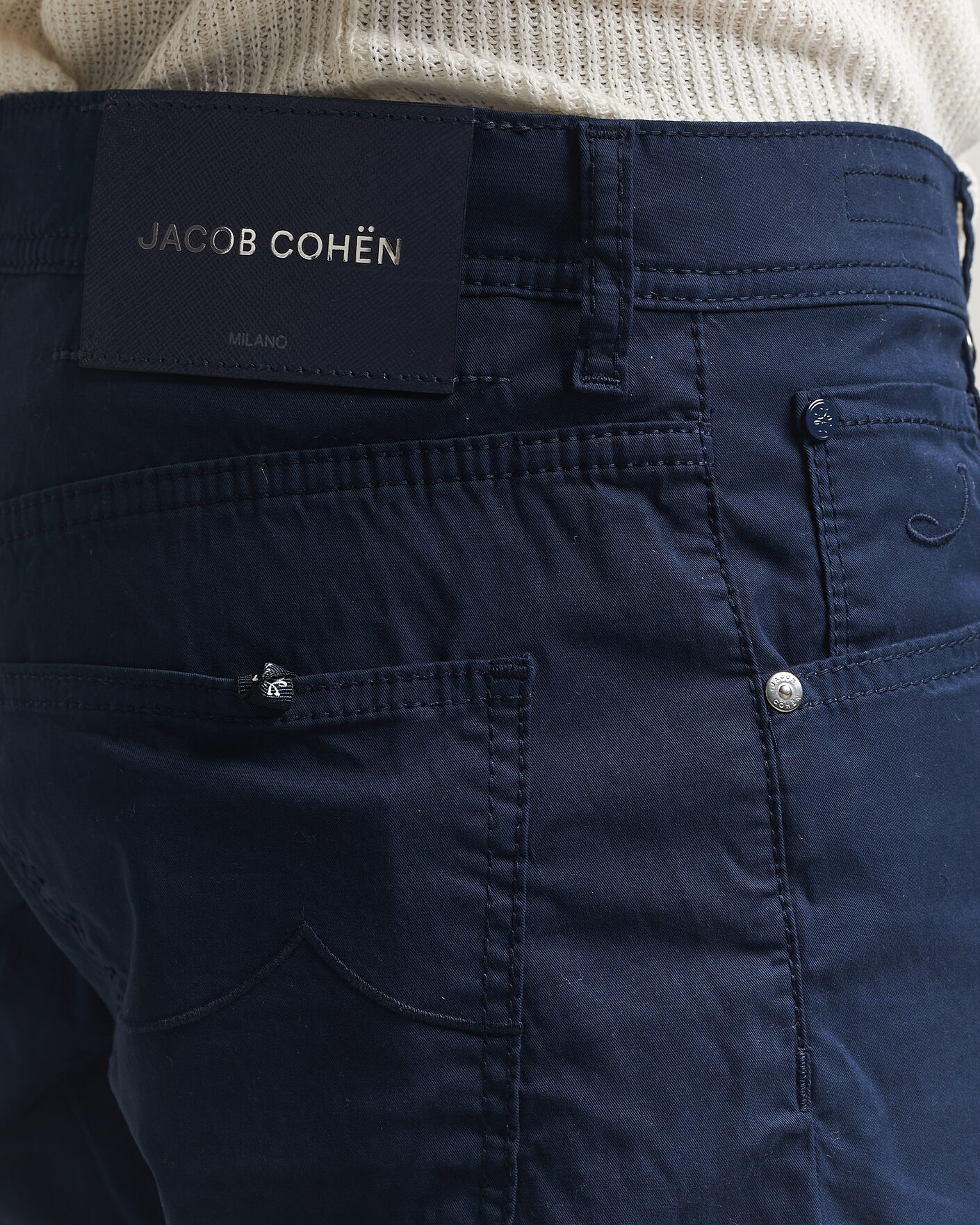 Uomini | Pantaloncini | Jacob Cohën | Nicolas Cotton Gabardine Shorts Navy