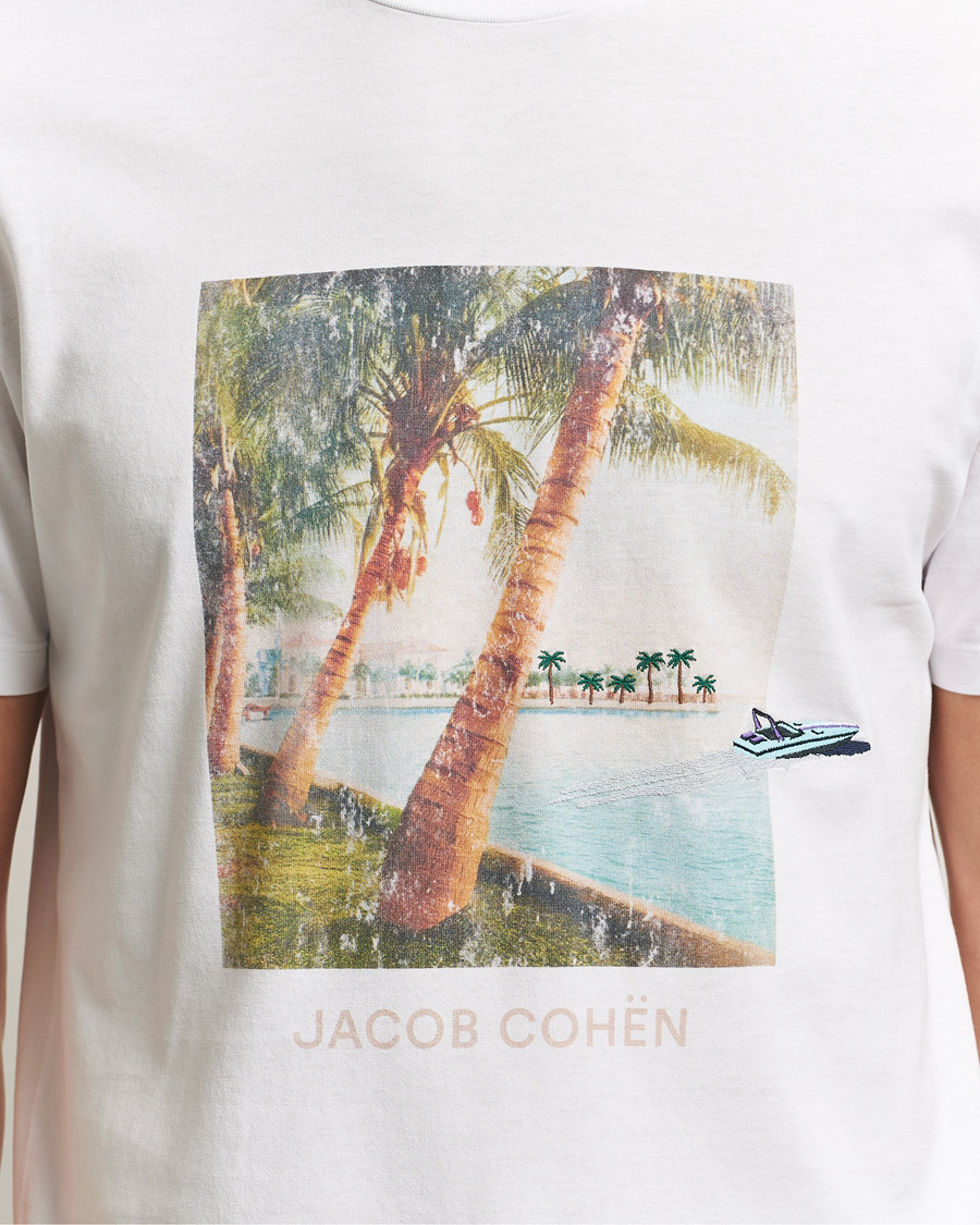 Uomini | T-shirt | Jacob Cohën | Cotton Logo T-Shirt White