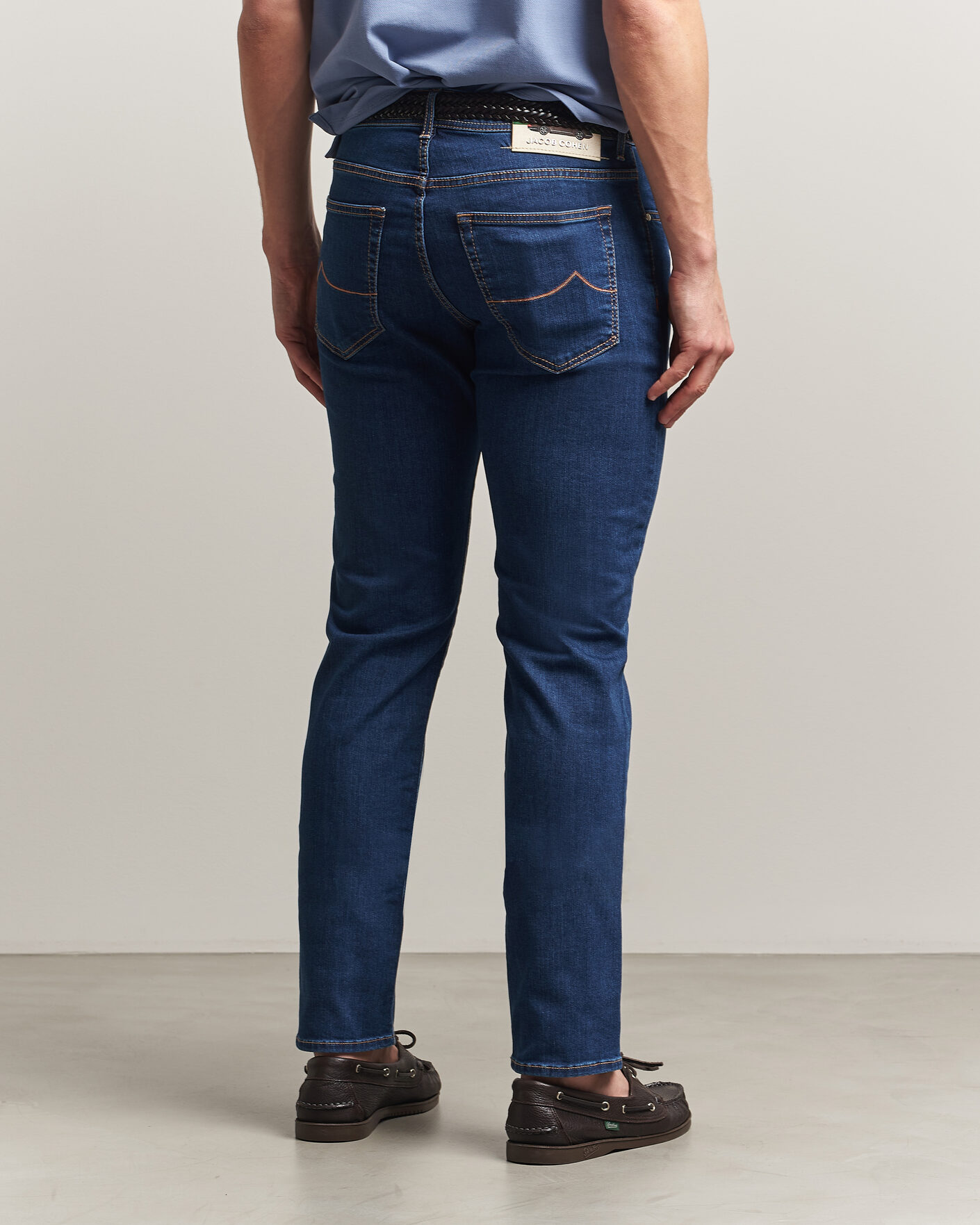 Uomini | Jeans | Jacob Cohën | Bard Slim Fit Stretch Porsche Patch Jeans Dark Blue