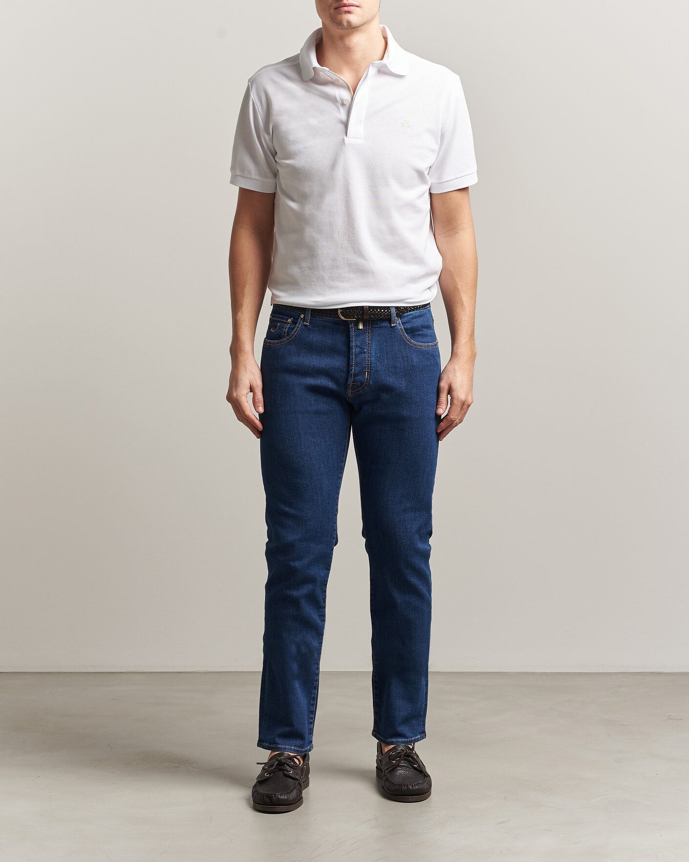 Uomini | Polo | Jacob Cohën | Cotton Polo Piquet Optical White