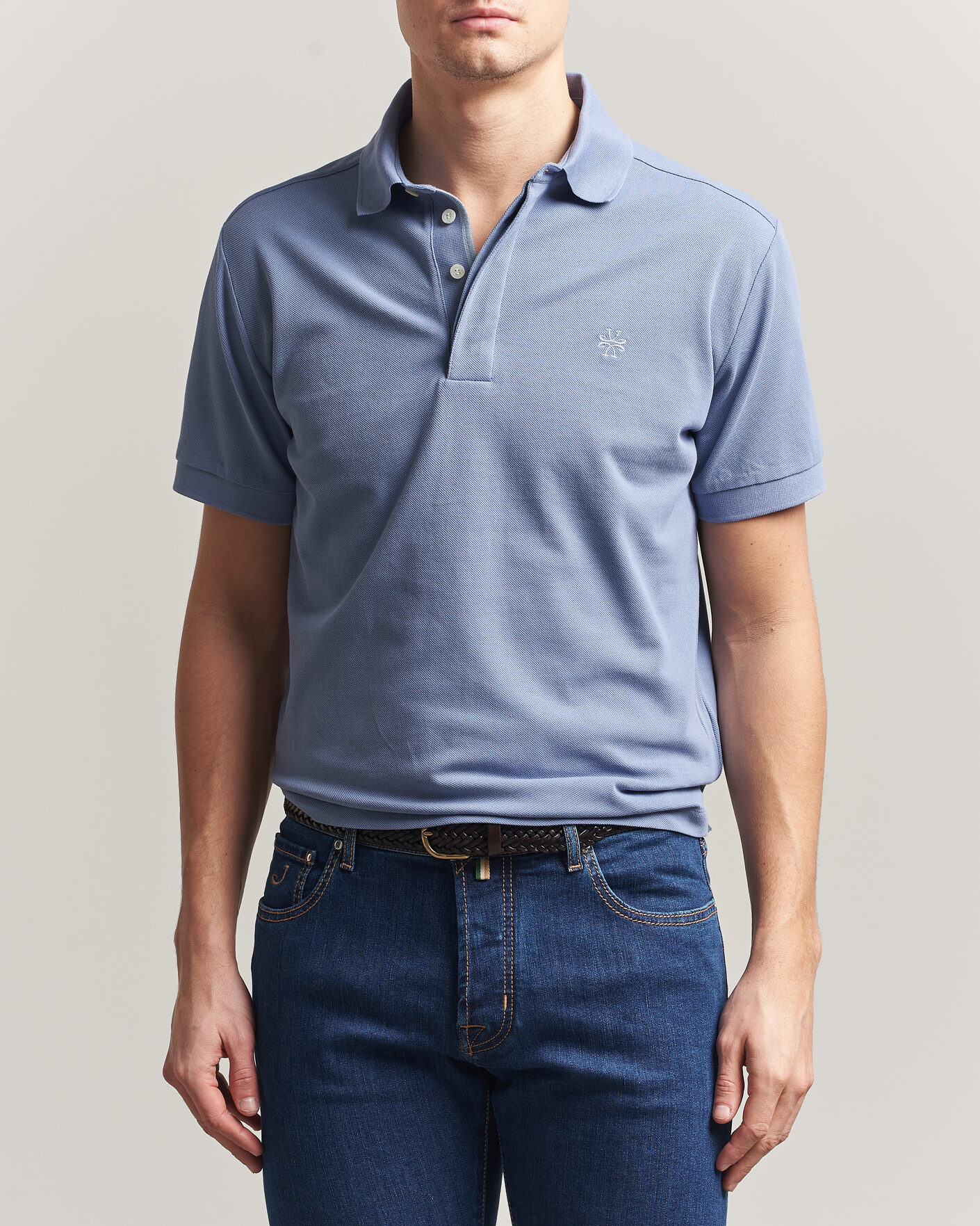 Uomini | Polo | Jacob Cohën | Cotton Polo Piquet Aviation
