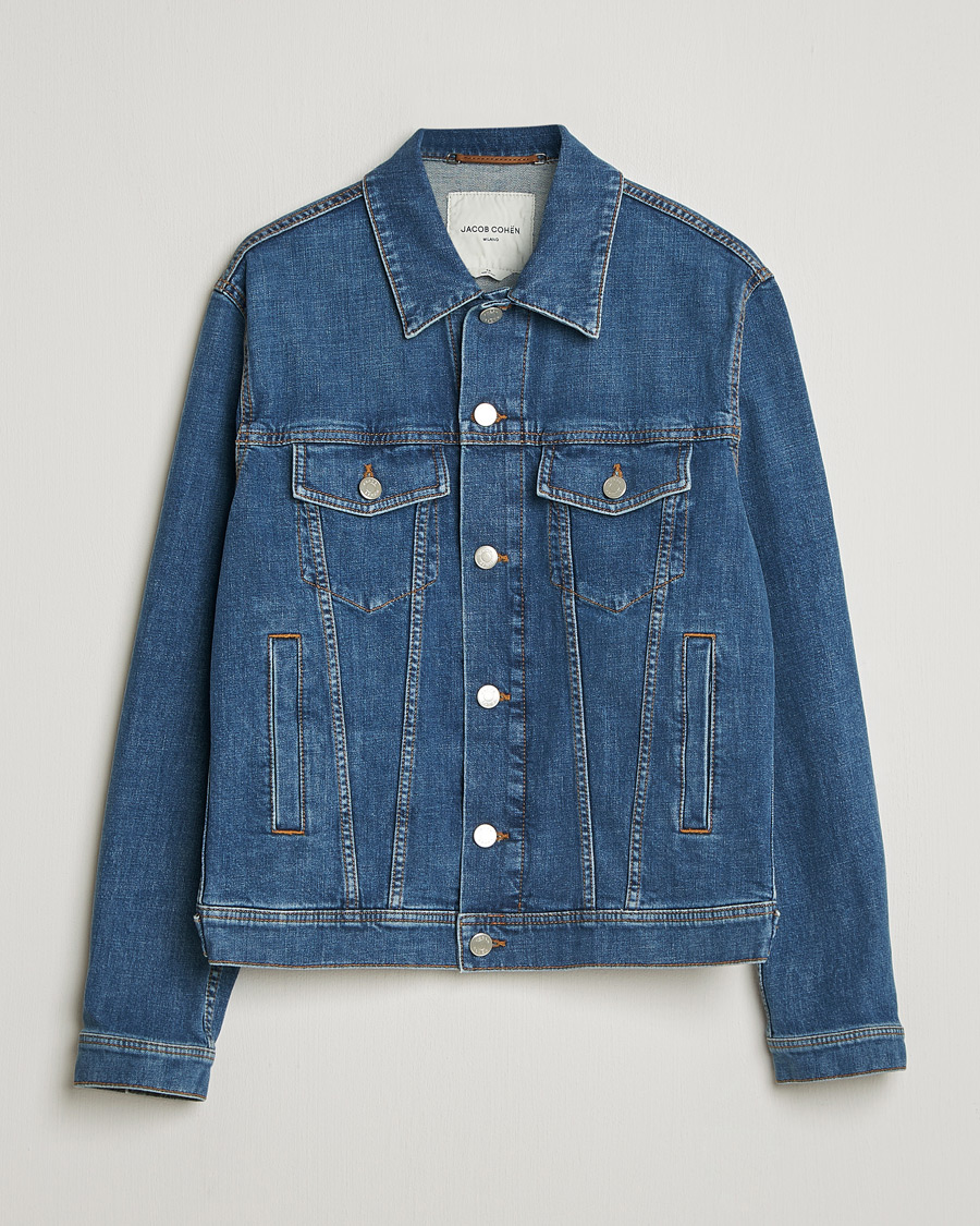 Uomini | Giacche | Jacob Cohën | Denim Trucker Jacket Mid Blue