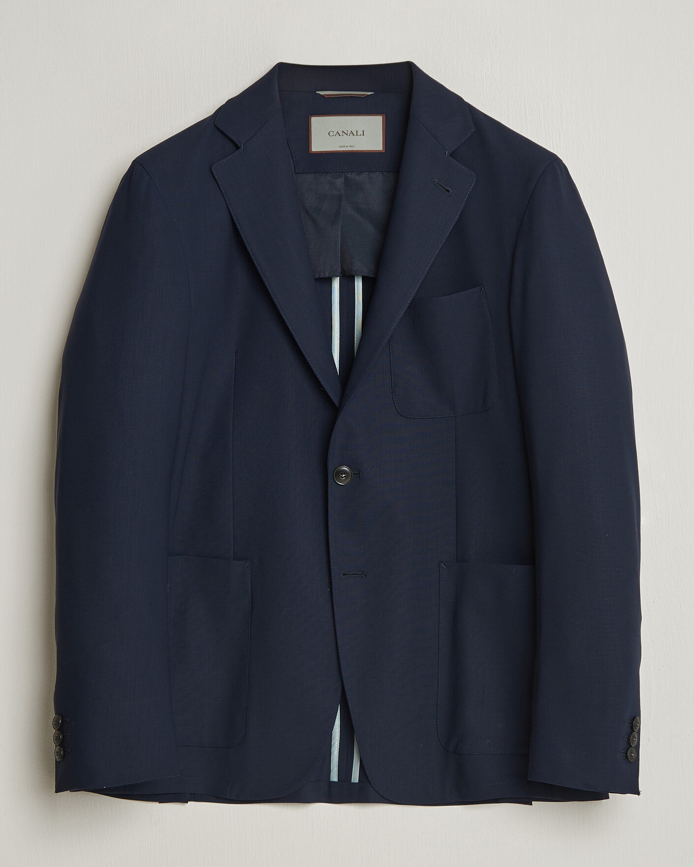 Uomini | Blazers | Canali | Unconstructed Impeccabile Wool Blazer Navy