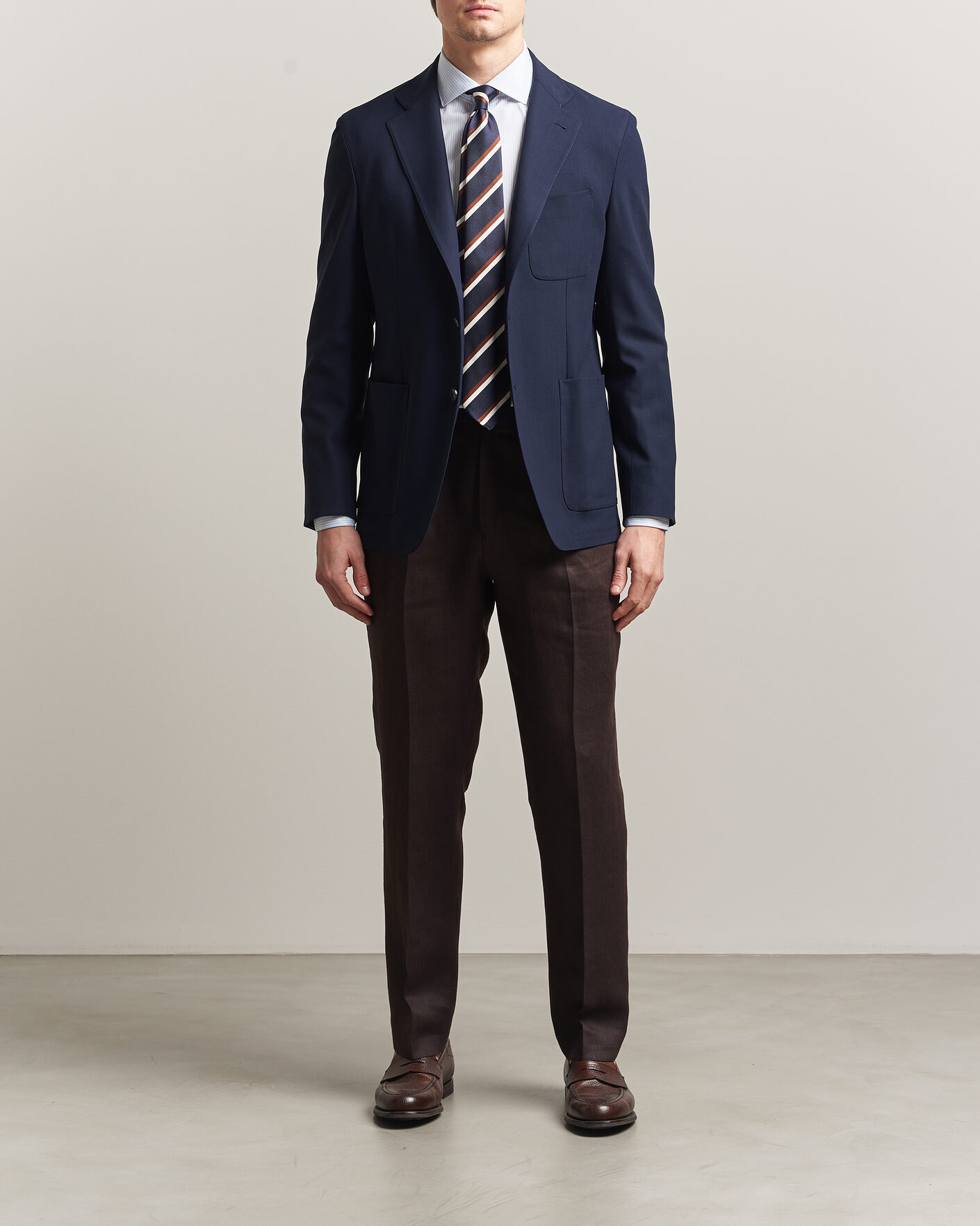 Uomini | Blazers | Canali | Unconstructed Impeccabile Wool Blazer Navy
