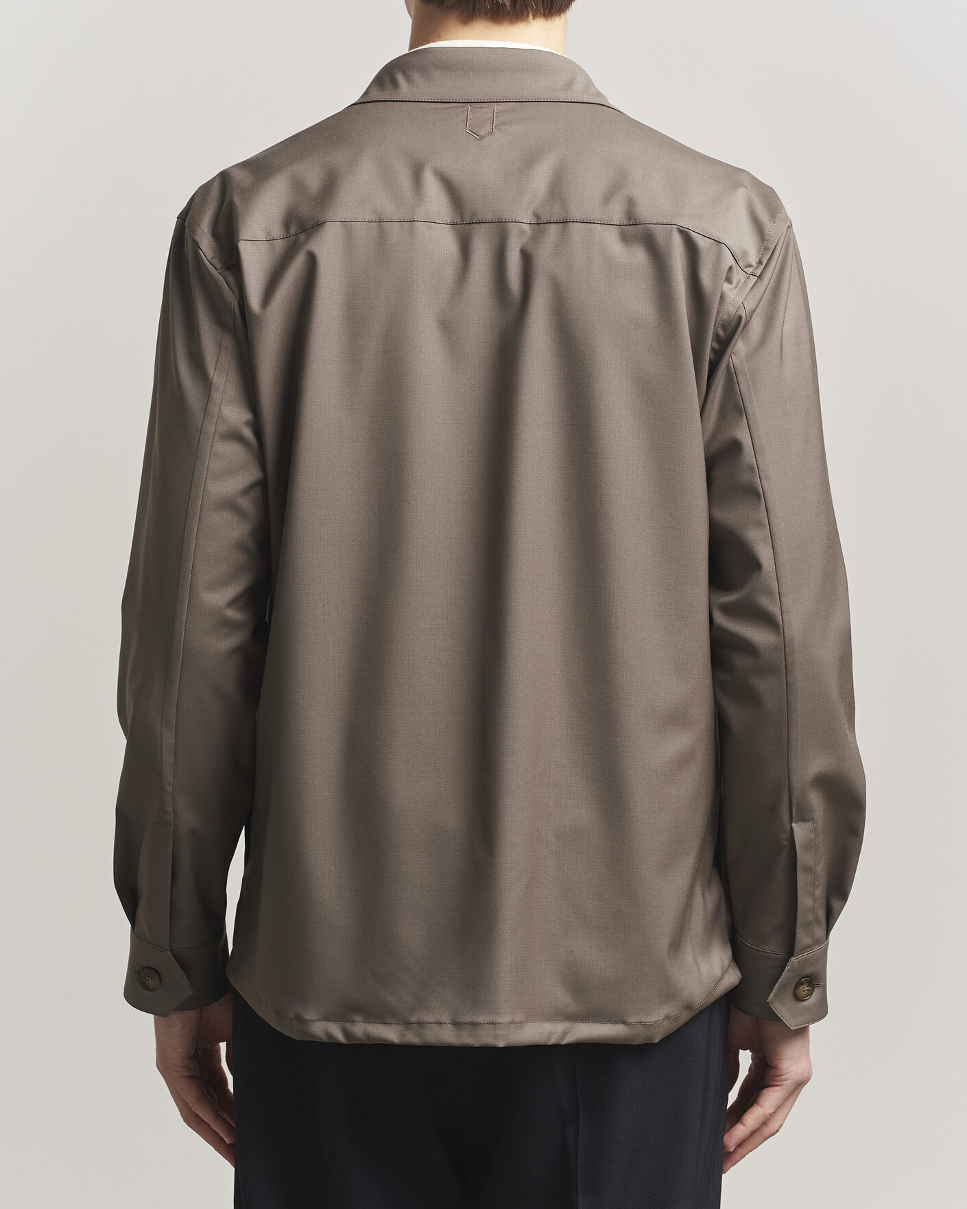 Uomini | Camicie | Canali | Travel Wool Overshirt Brown