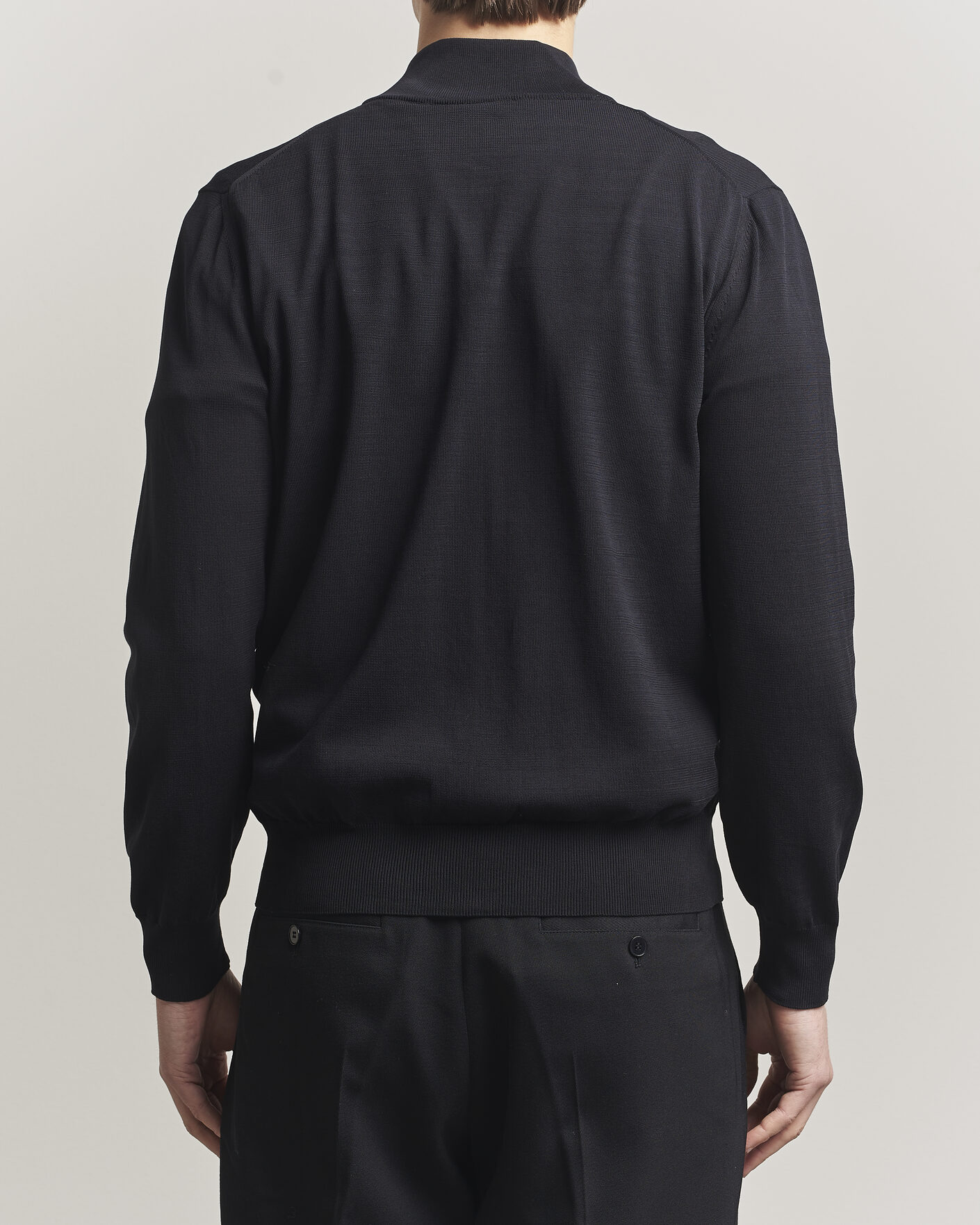 Uomini | Maglieria | Canali | Cotton Full Zip Black