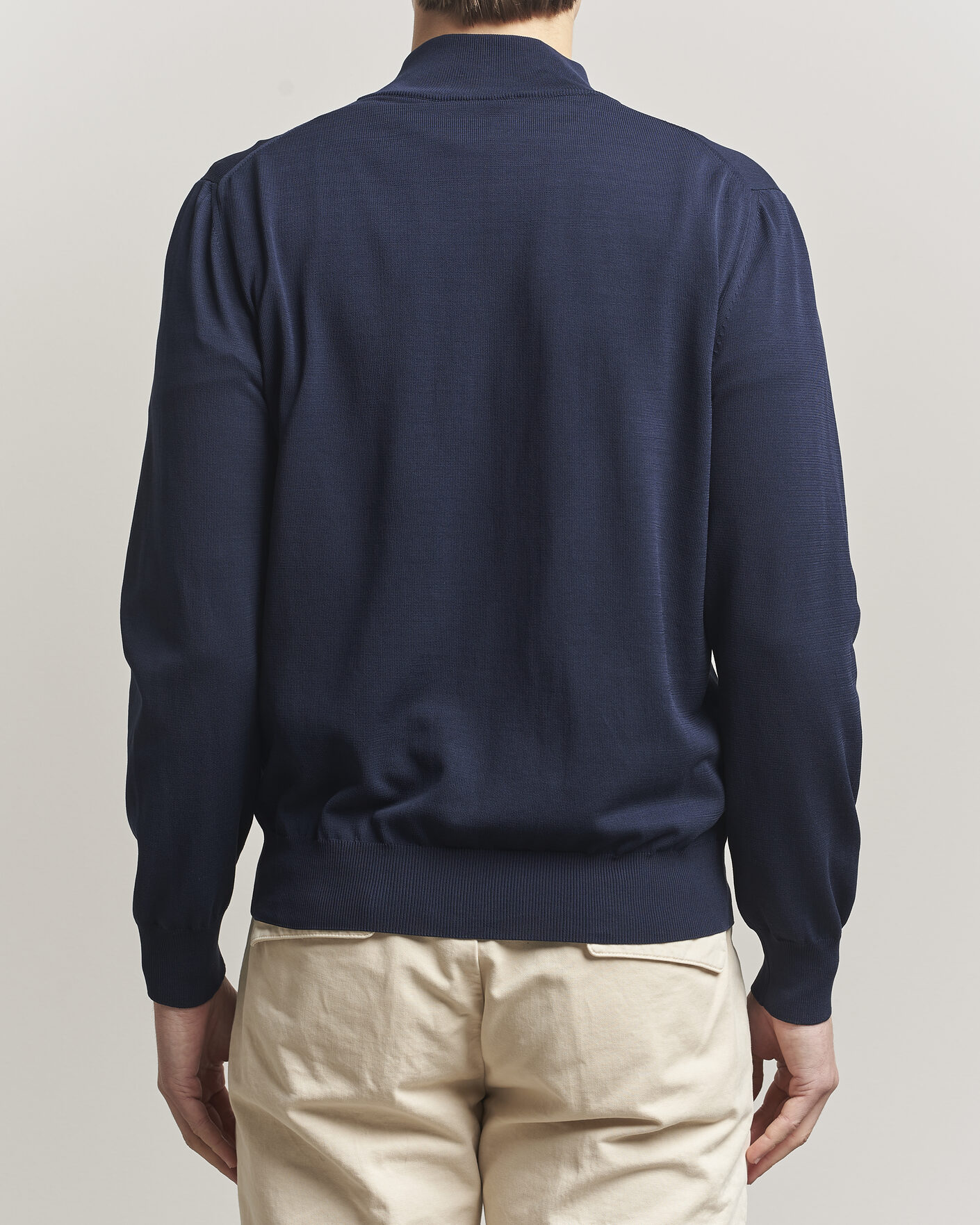 Uomini | Maglieria | Canali | Cotton Full Zip Navy