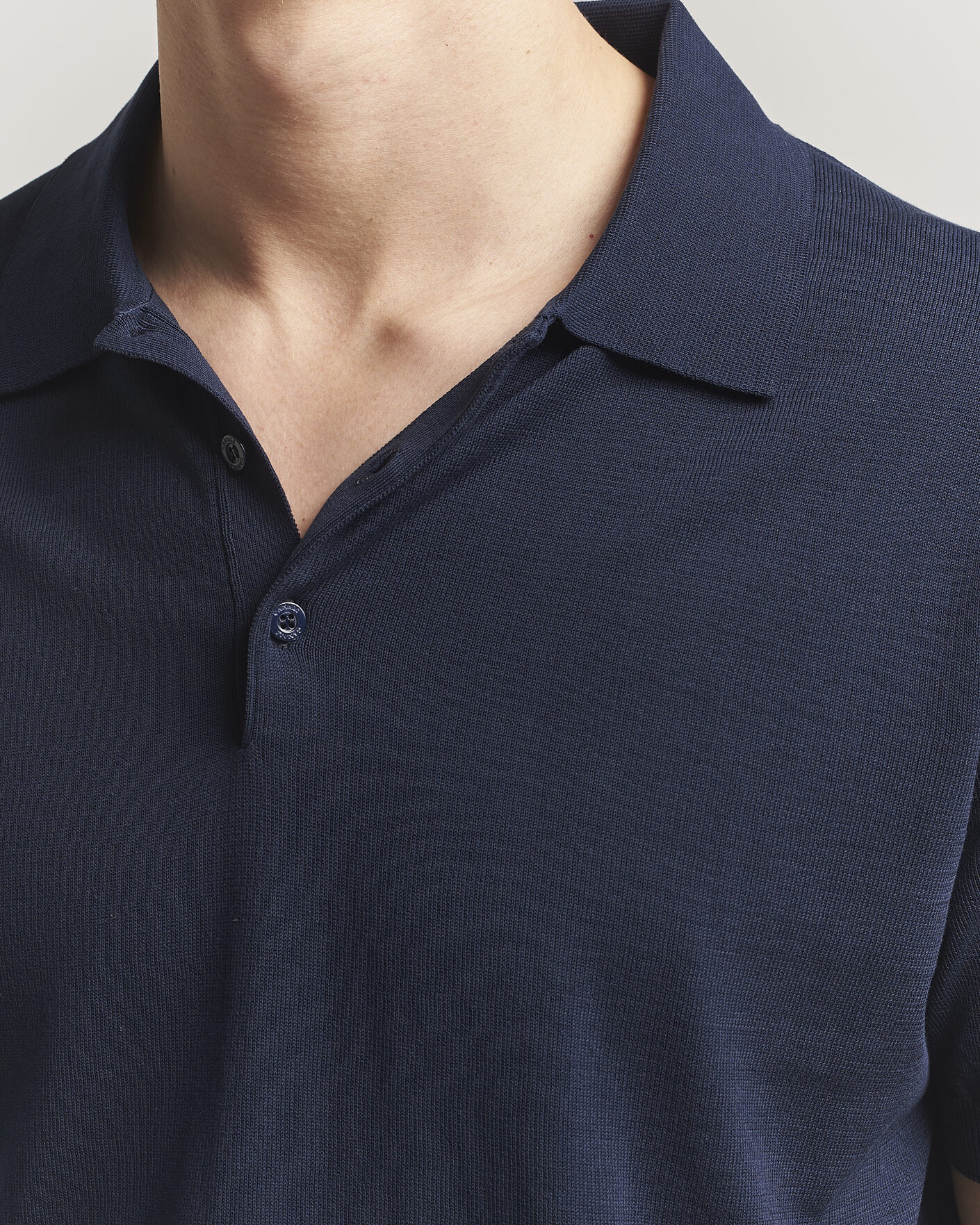 Uomini | Polo | Canali | Cotton Short Sleeve Polo Navy