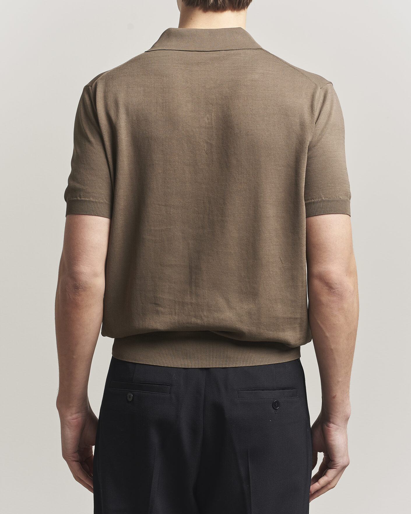 Uomini | Polo | Canali | Cotton Short Sleeve Polo Brown