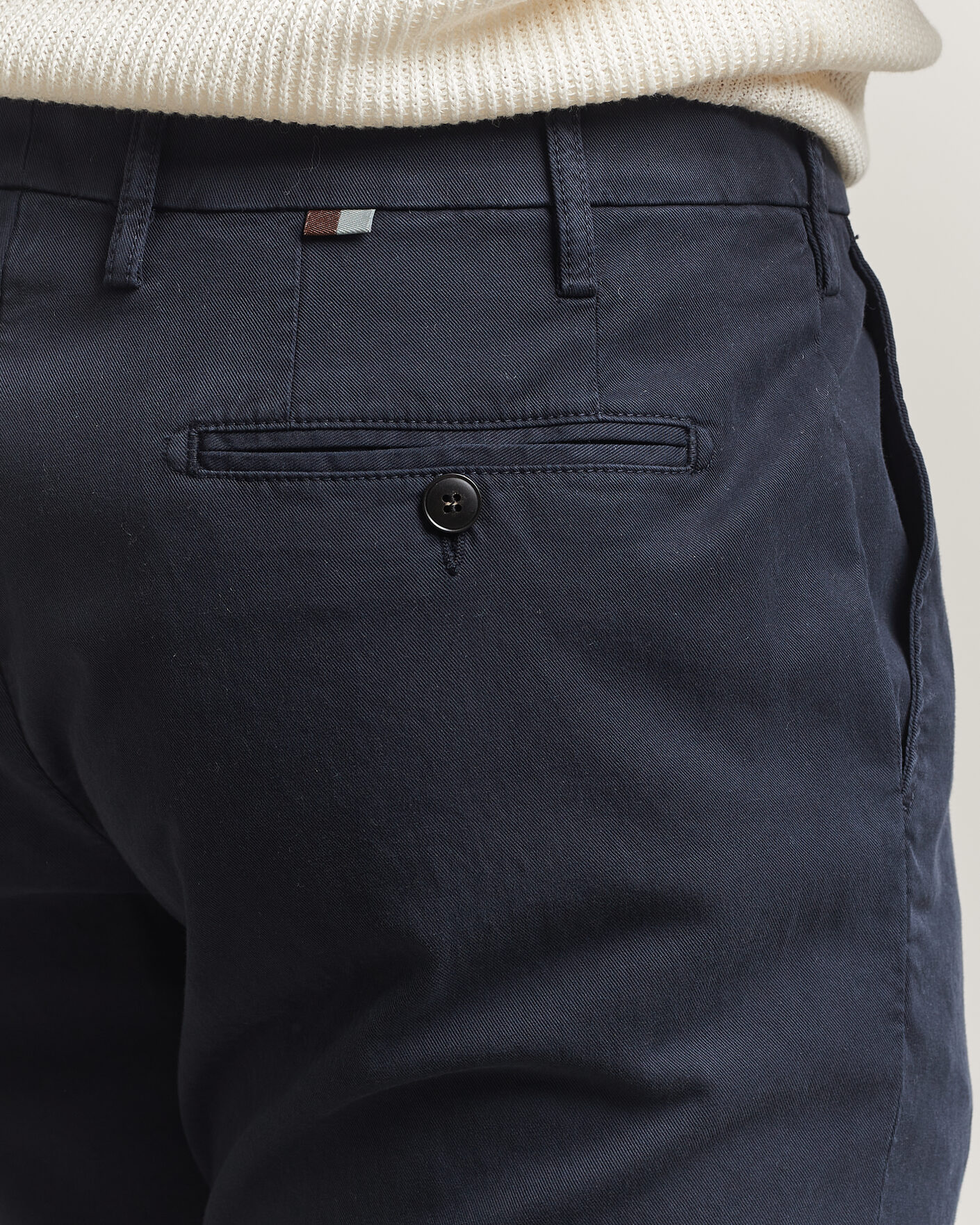Uomini | Pantaloni | Canali | Regular Fit Cotton/Stretch Chinos Navy