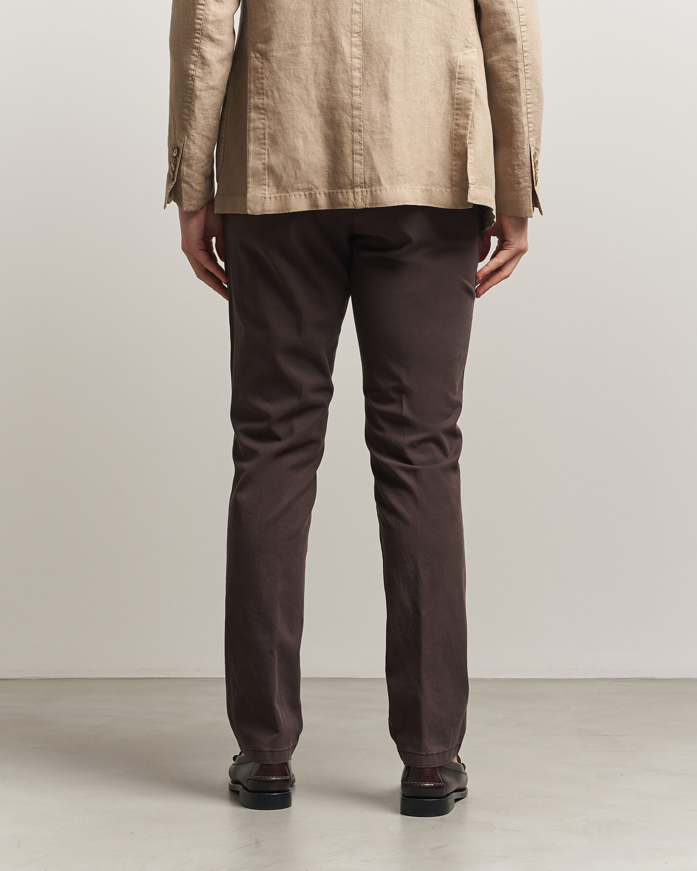 Uomini | Pantaloni | Canali | Regular Fit Cotton/Stretch Chinos Dark Brown