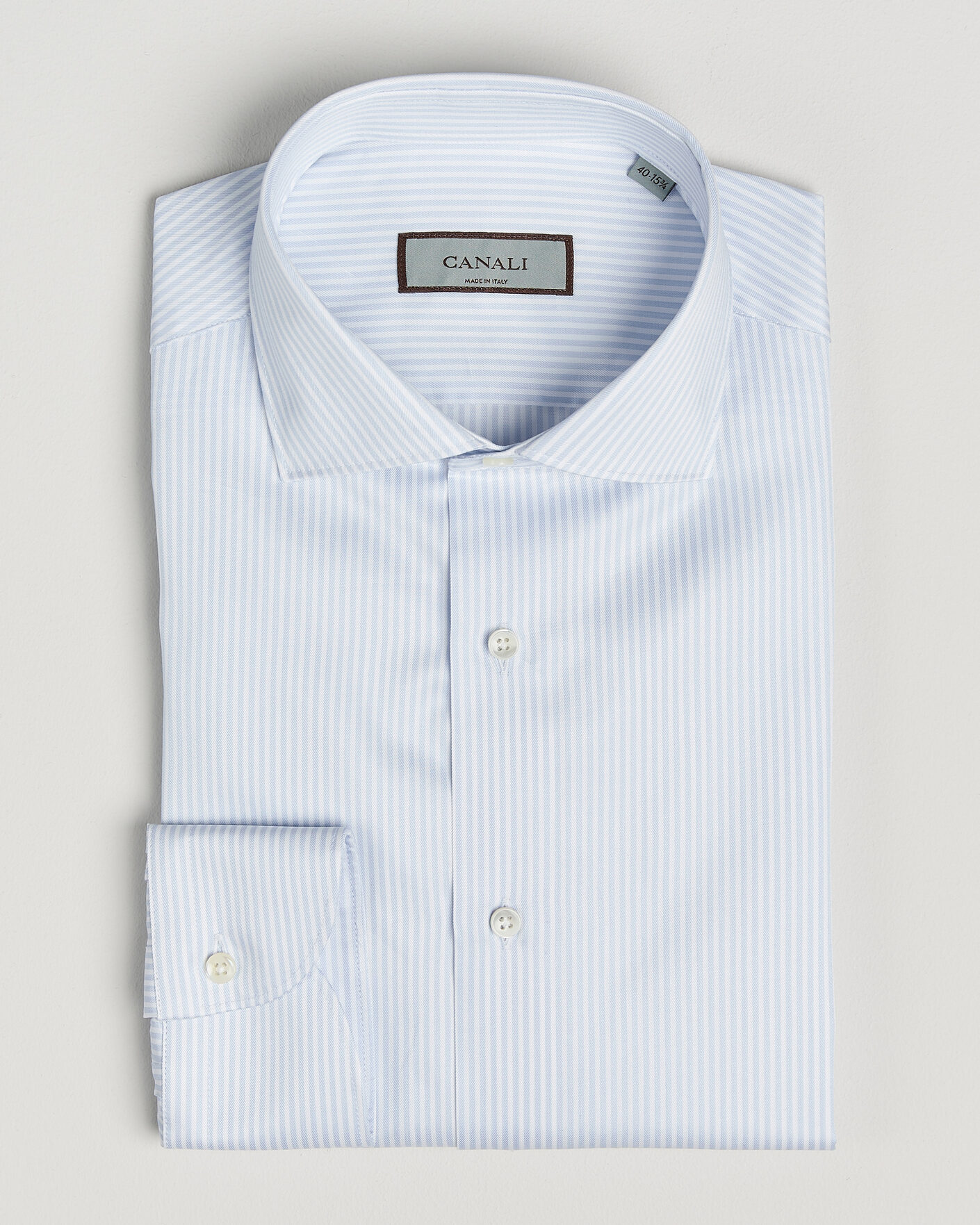 Uomini | Camicie | Canali | Slim Fit Impeccabile Shirt Light Blue Stripe