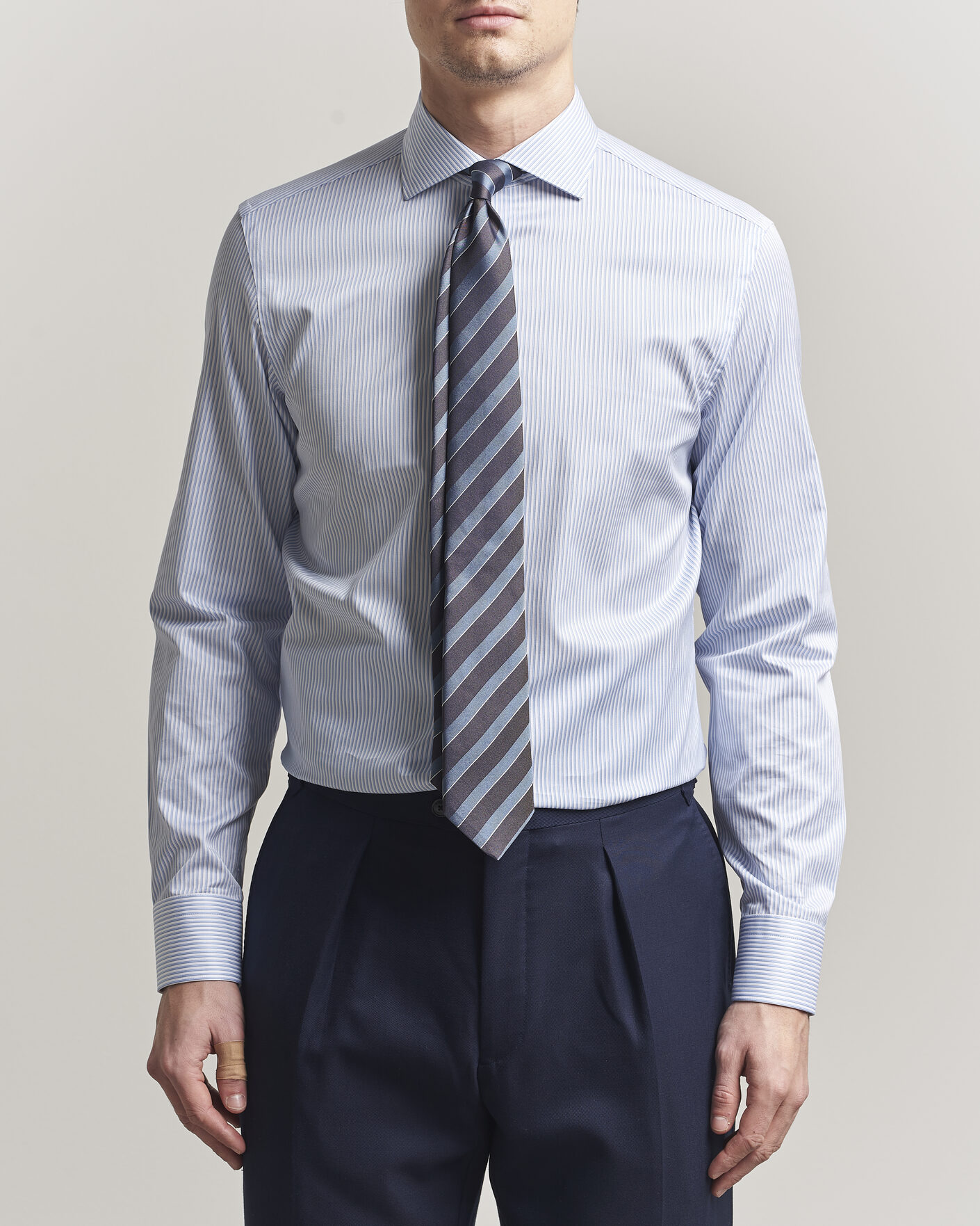 Uomini | Camicie | Canali | Slim Fit Impeccabile Shirt Blue Stripe