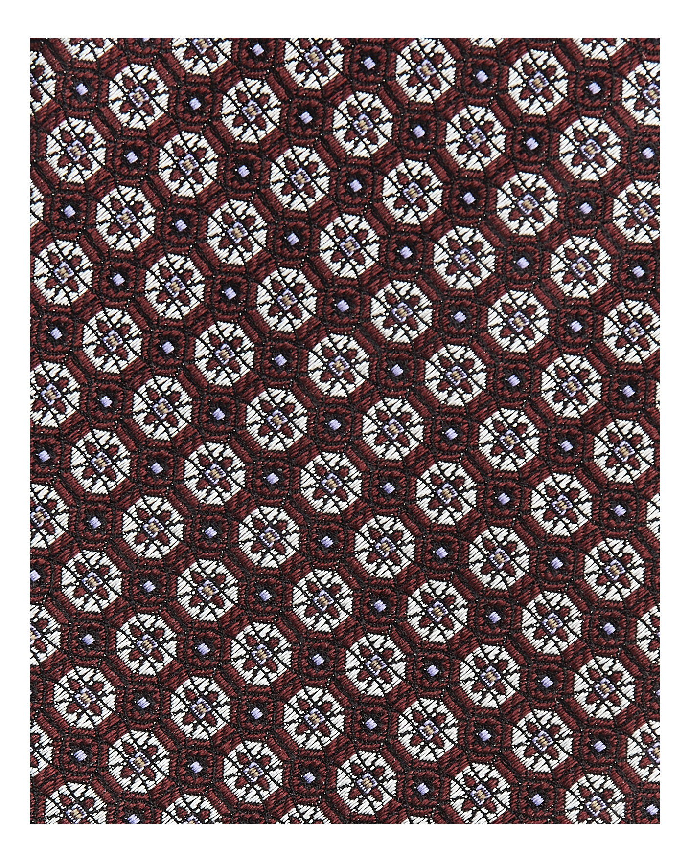 Uomini | Cravatte | Canali | Jacquard Flower Silk Tie Burgundy