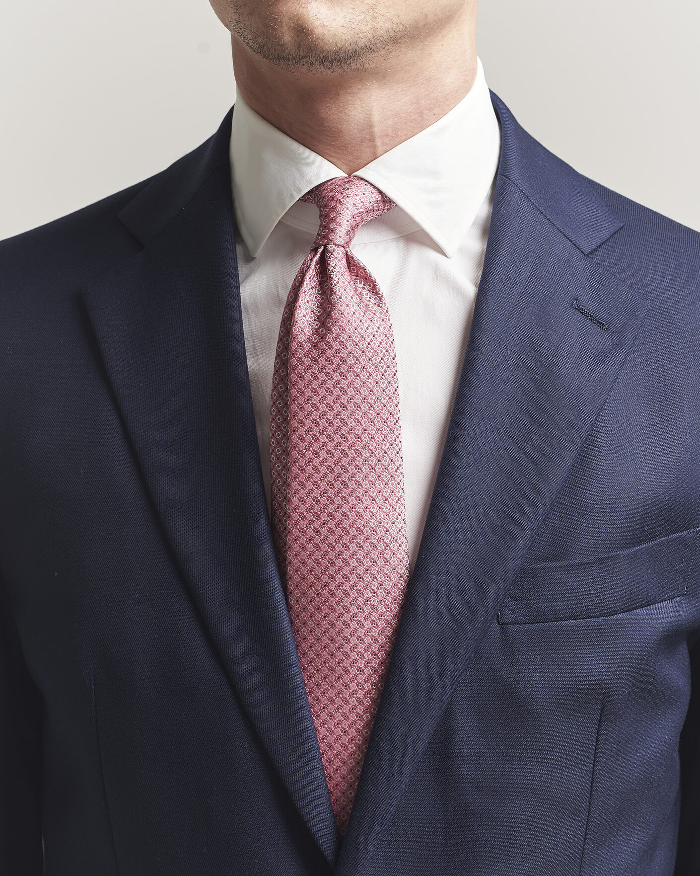 Uomini | Cravatte | Canali | Micro Structure Silk Tie Pink