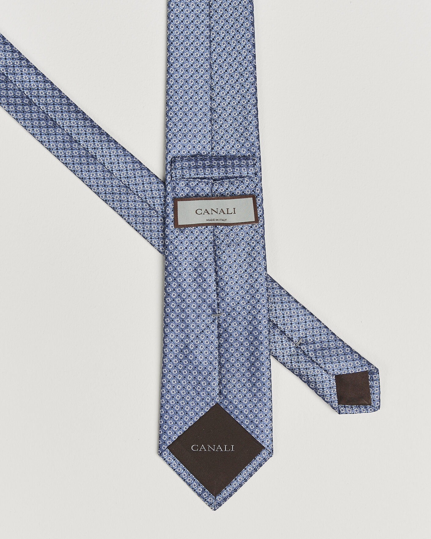 Uomini | Cravatte | Canali | Micro Structure Silk Tie Light Blue