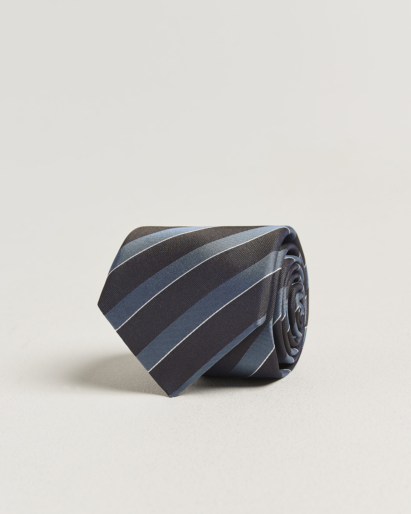 Uomini | Cravatte | Canali | Regimental Stripe Silk Tie Brown/Blue