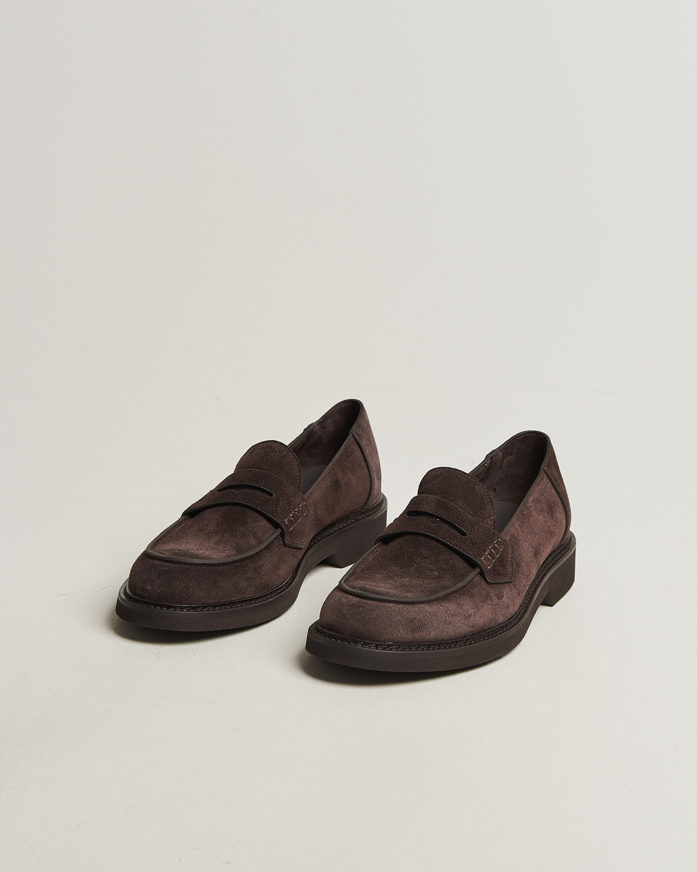 Uomini | Mocassini | Canali | Penny Loafers Dark Brown Suede