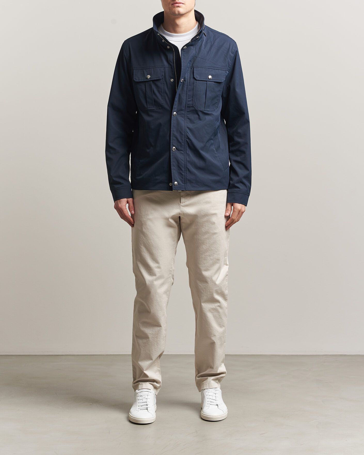 Uomini | Pantaloni | J.Lindeberg | Chaze Cotton Stretch Pants Moonbeam