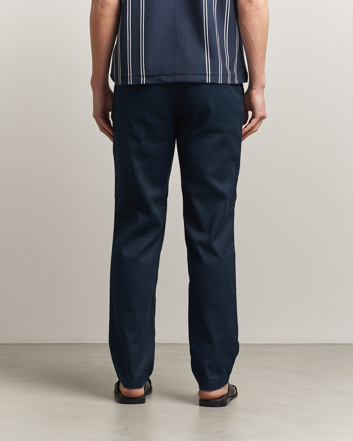 Uomini | Pantaloni | J.Lindeberg | Logan Stretch Linen Pants JL Navy