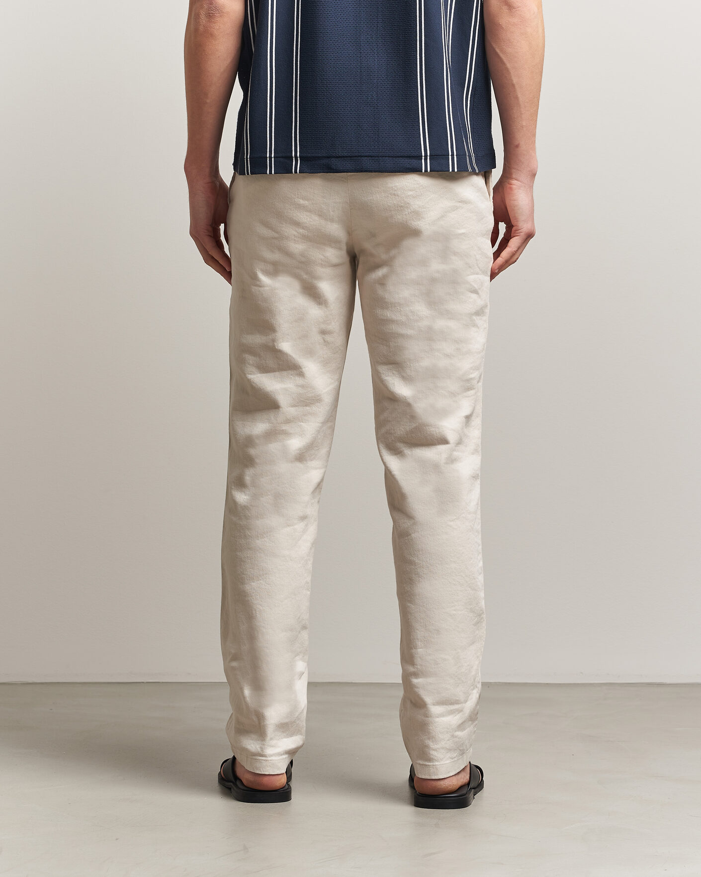 Uomini | Pantaloni | J.Lindeberg | Logan Stretch Linen Pants Moonbeam