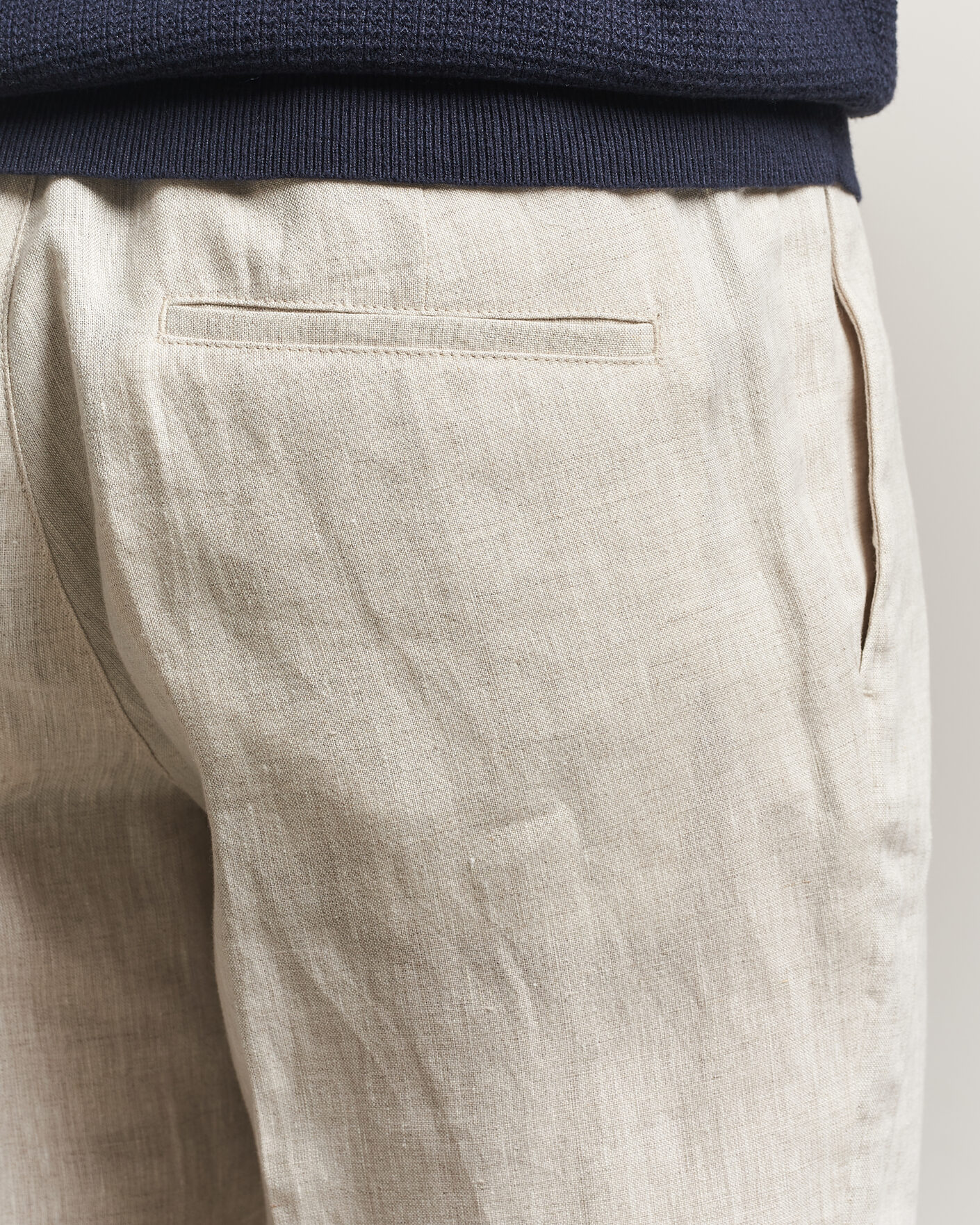 Uomini | Pantaloni | J.Lindeberg | Soren Drape Linen Pants Moonbeam