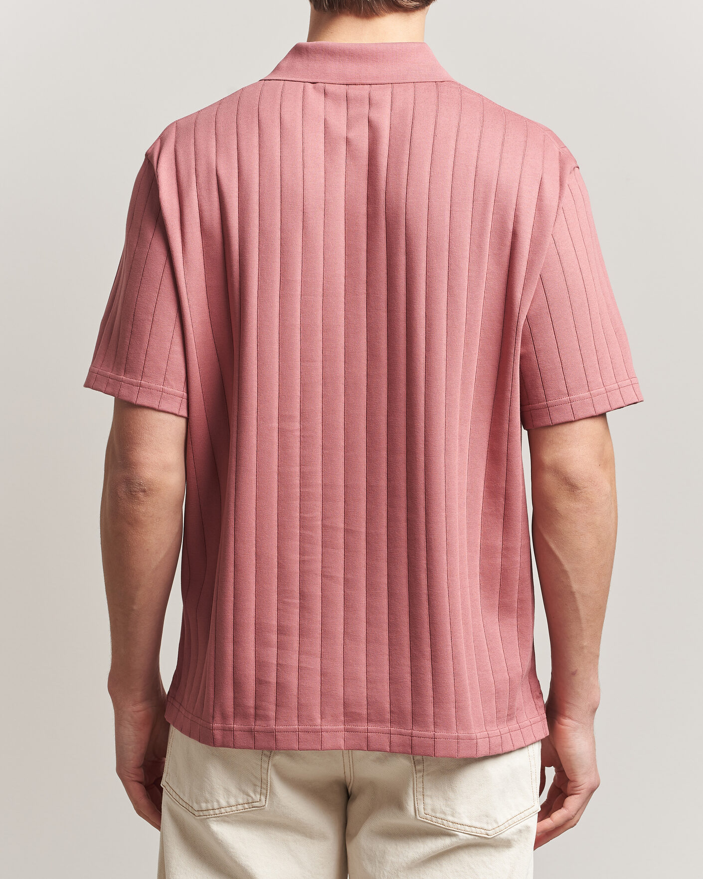 Uomini | Polo | J.Lindeberg | Simon Striped Polo Withered Rose