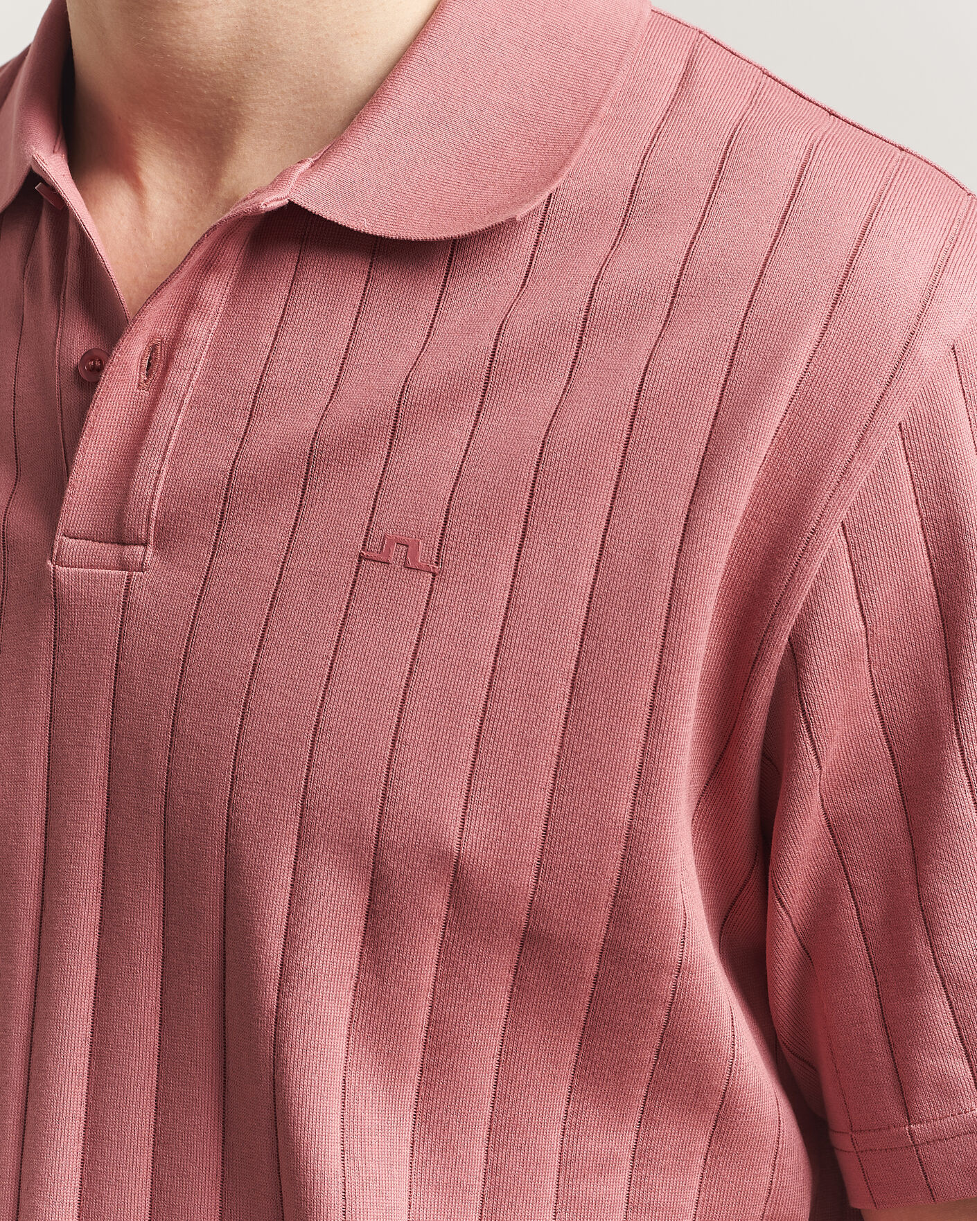 Uomini | Polo | J.Lindeberg | Simon Striped Polo Withered Rose