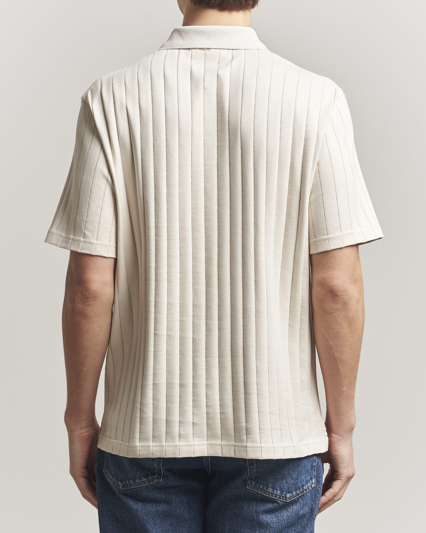 Uomini | Polo | J.Lindeberg | Simon Striped Polo Moonbeam