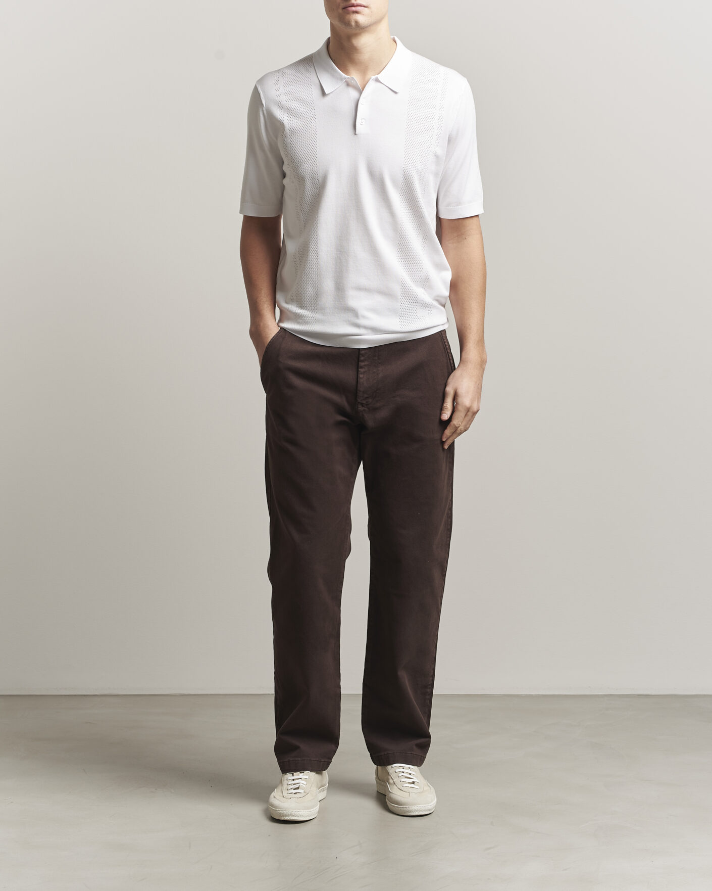 Uomini | Polo | J.Lindeberg | Reymond Knit Polo White