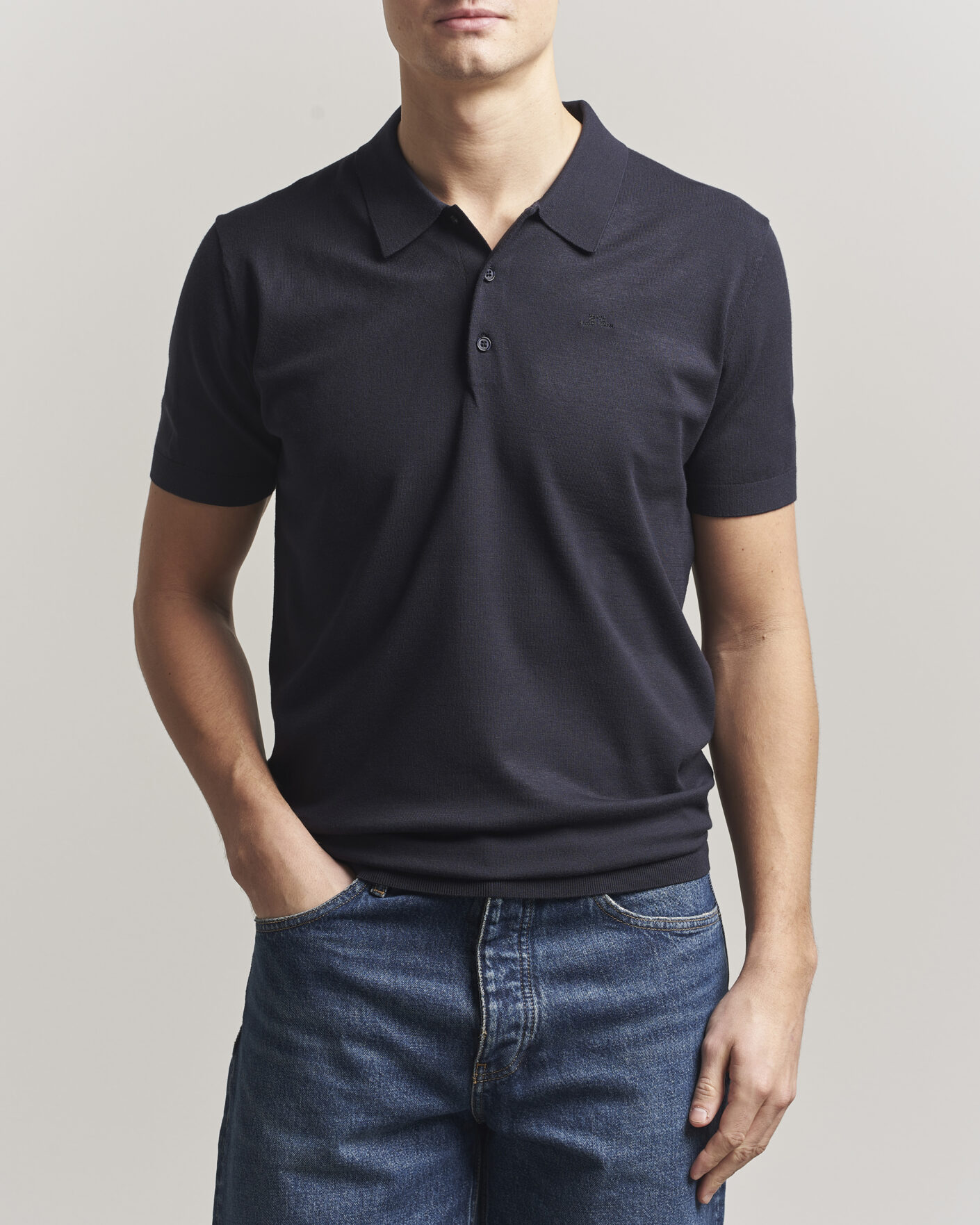 Uomini | Polo | J.Lindeberg | Ridge Knitted Polo JL Navy