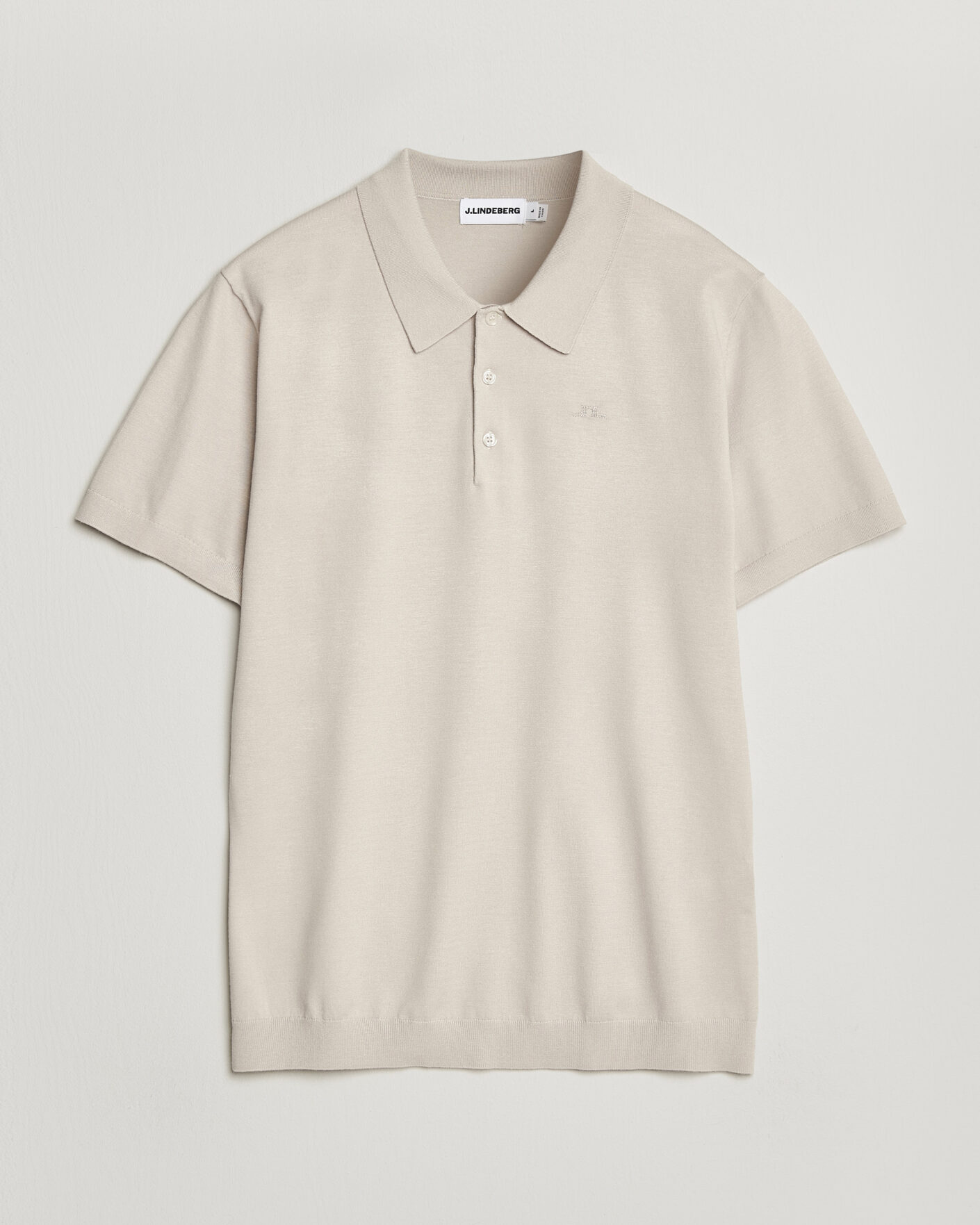 Uomini | Polo | J.Lindeberg | Ridge Knitted Polo Moonbeam