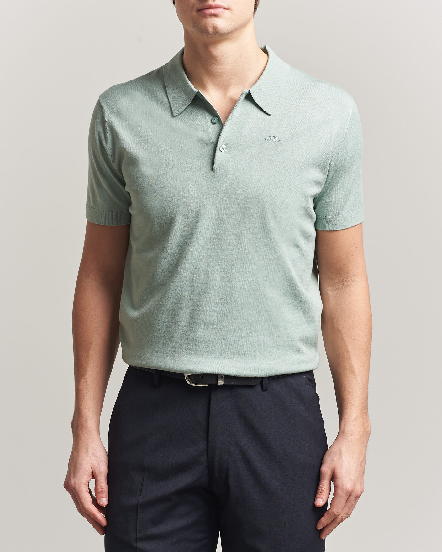 Uomini | Polo | J.Lindeberg | Ridge Knitted Polo Jadeite