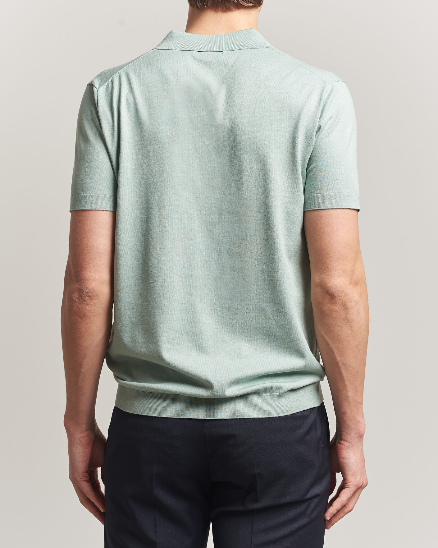 Uomini | Polo | J.Lindeberg | Ridge Knitted Polo Jadeite
