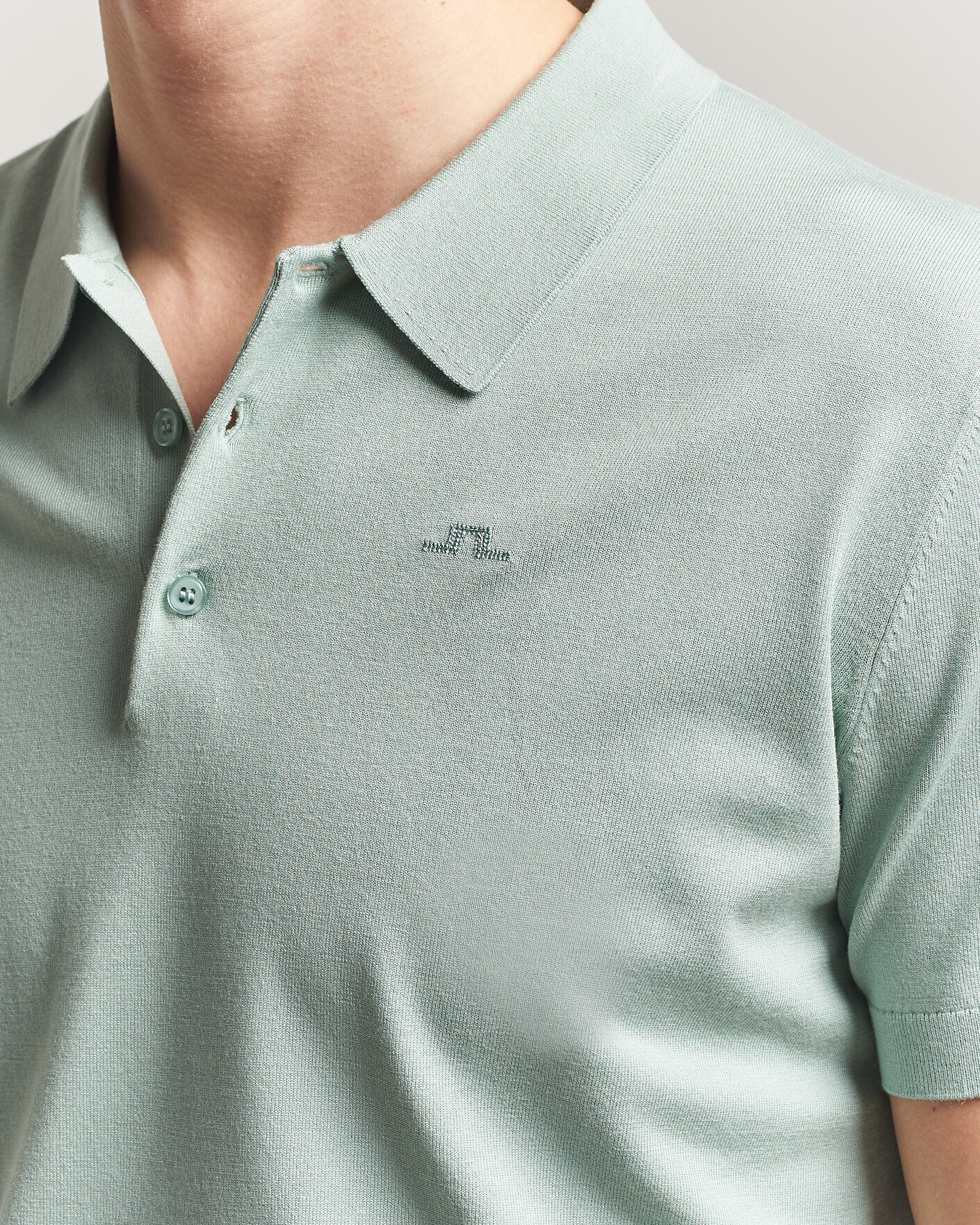 Uomini | Polo | J.Lindeberg | Ridge Knitted Polo Jadeite