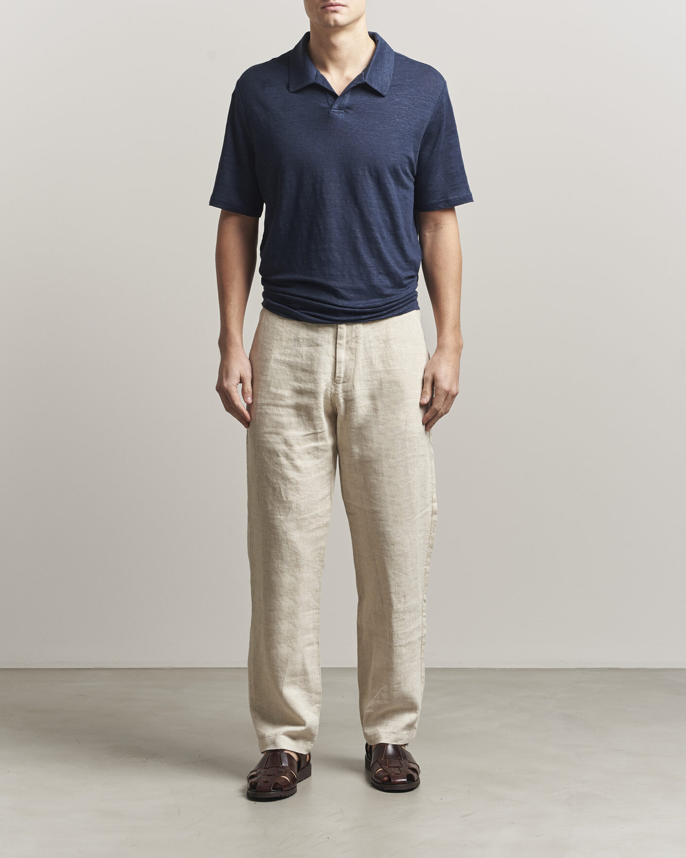 Uomini | Polo | J.Lindeberg | Roy Linen Polo JL Navy