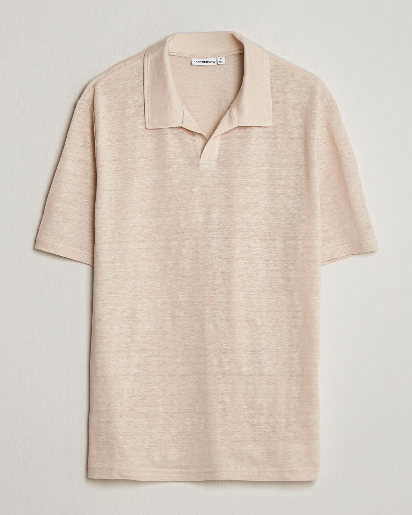 Uomini | Polo | J.Lindeberg | Roy Linen Polo Moonbeam